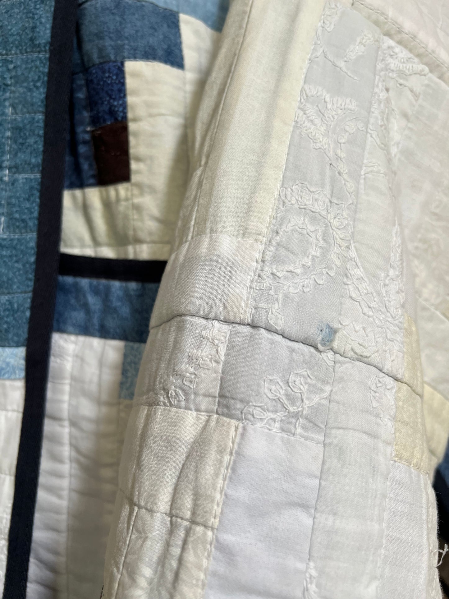 Short Log Cabin Reversible Quilt Coat