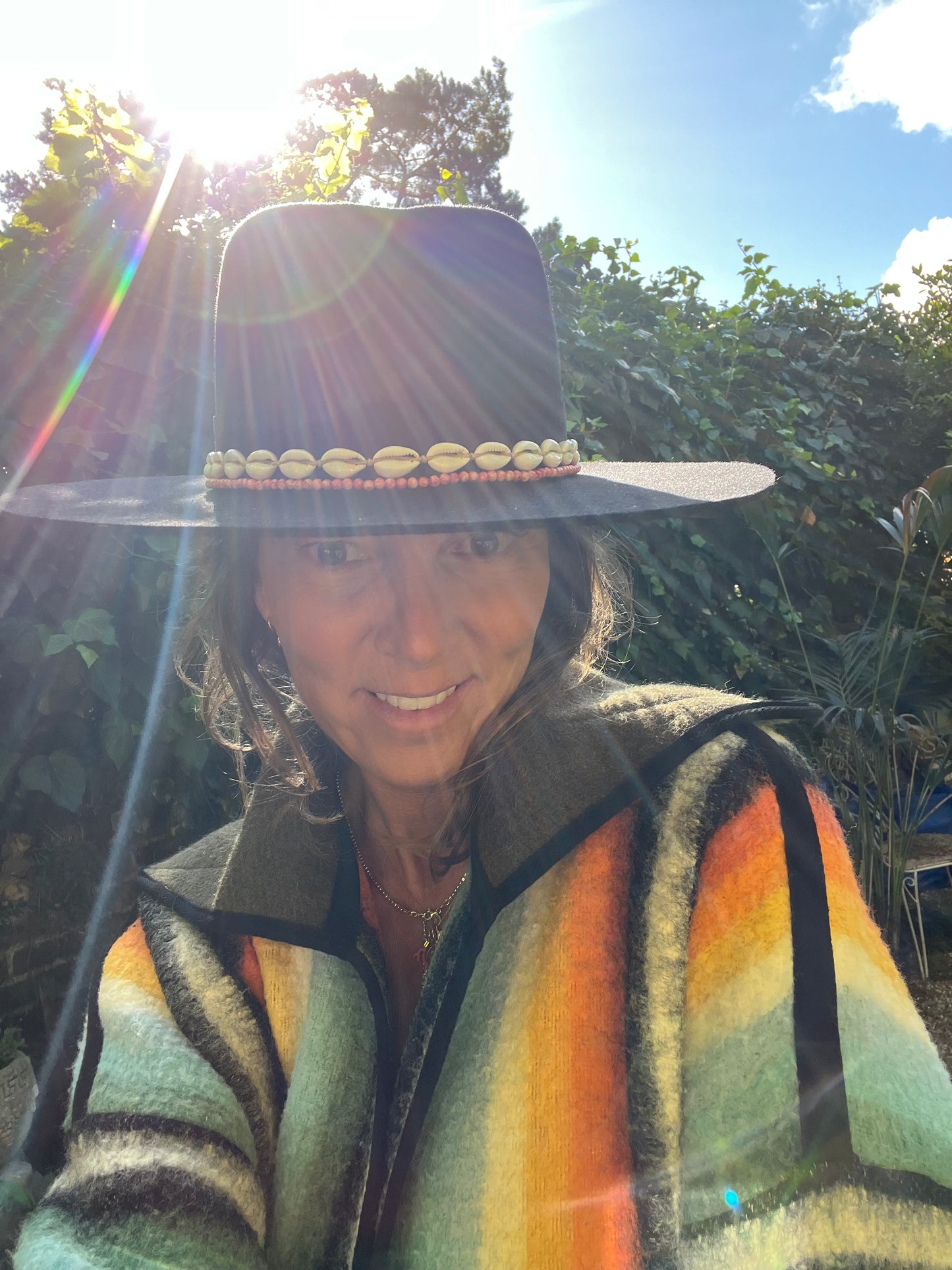 Vintage Sunset Blanket Reversible Duster Coat