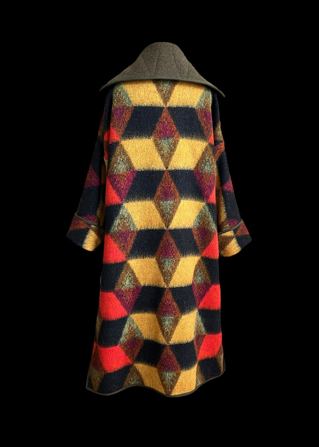 Vintage Autumn Blanket Duster Coat