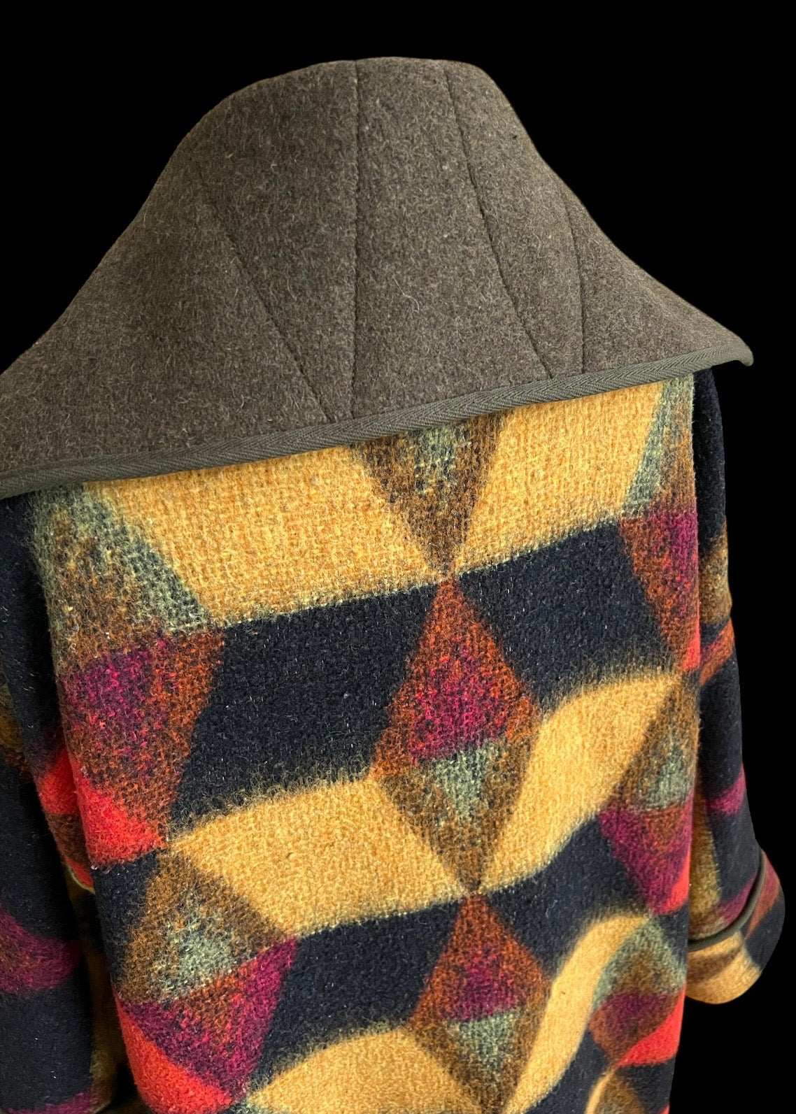 Vintage Autumn Blanket Duster Coat