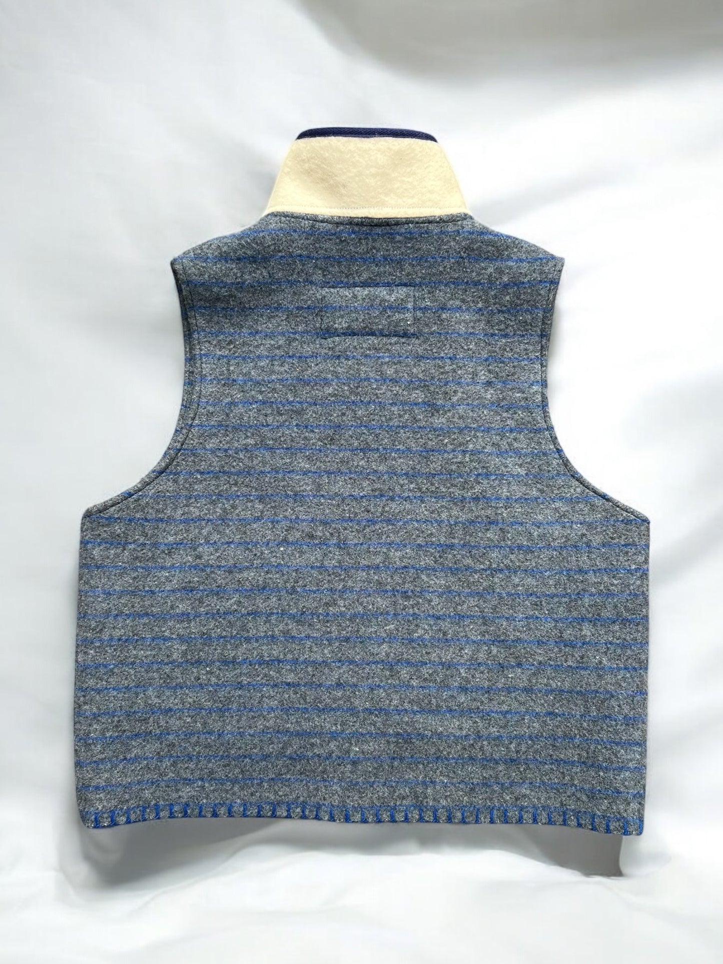 Vintage Danish Army Blanket Colour Block Gilet