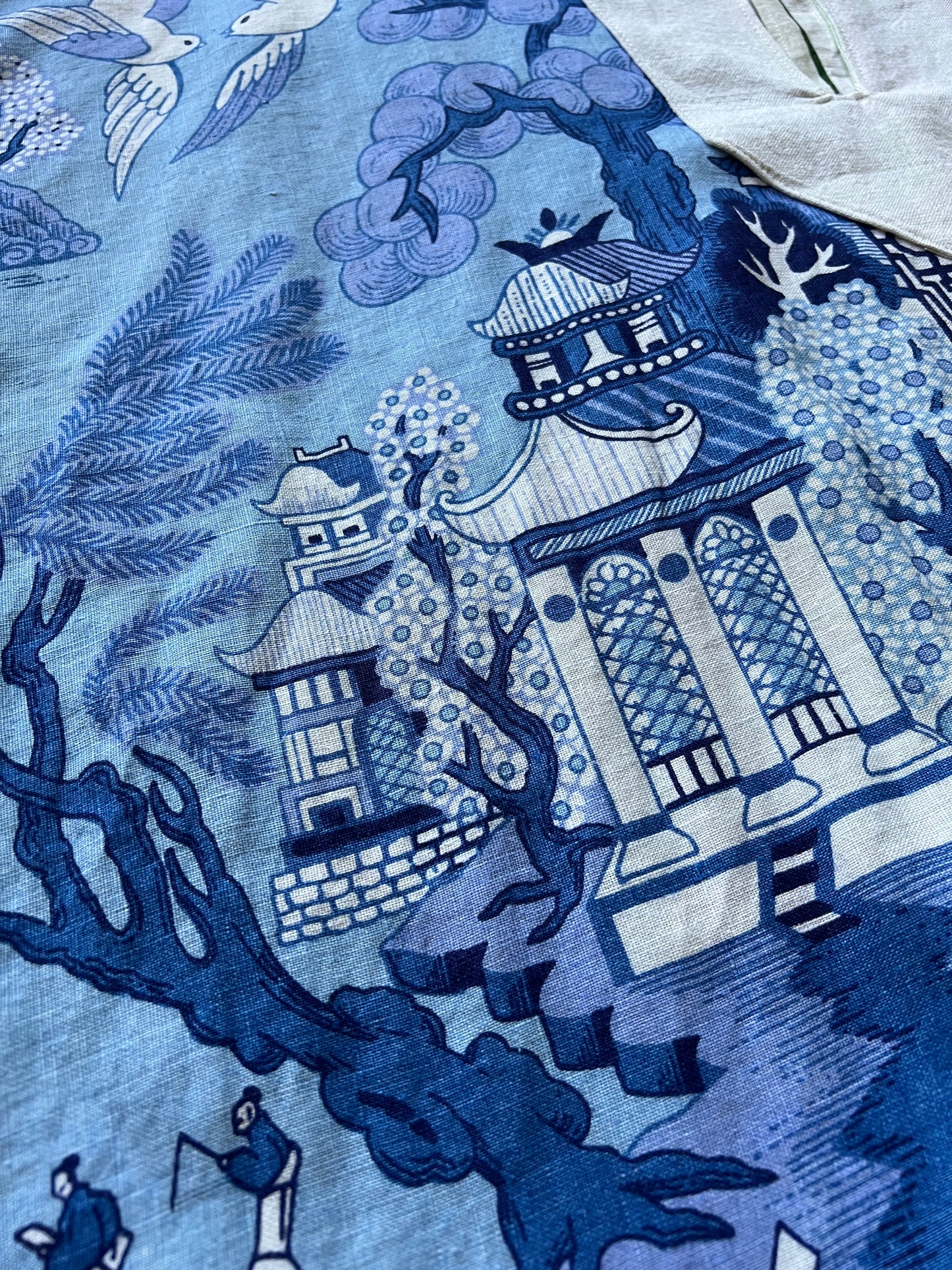 Vintage Irish Linen Tea Towel Kaftan Dress