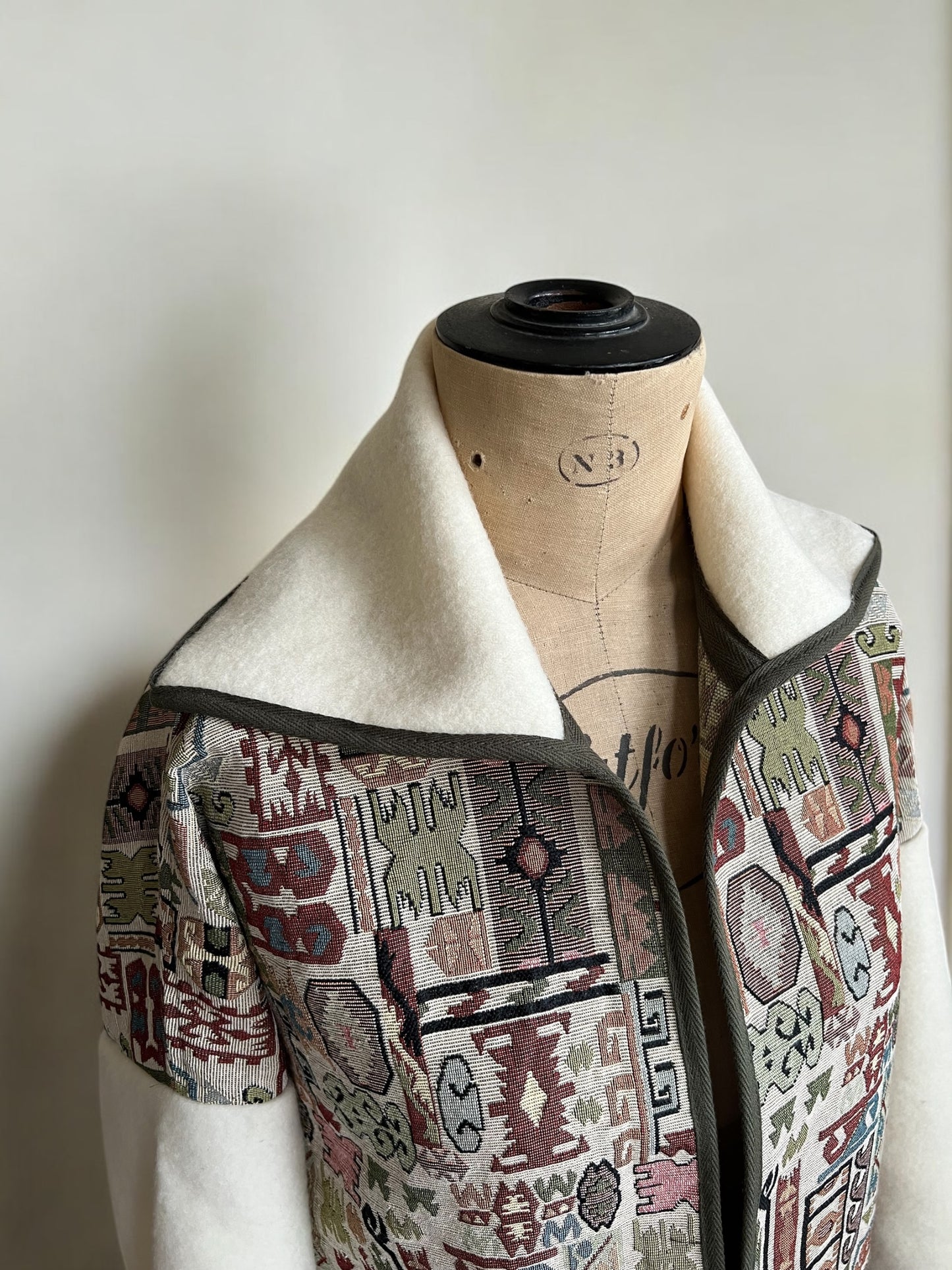 Fringed Vintage Tapestry and Blanket Jacket