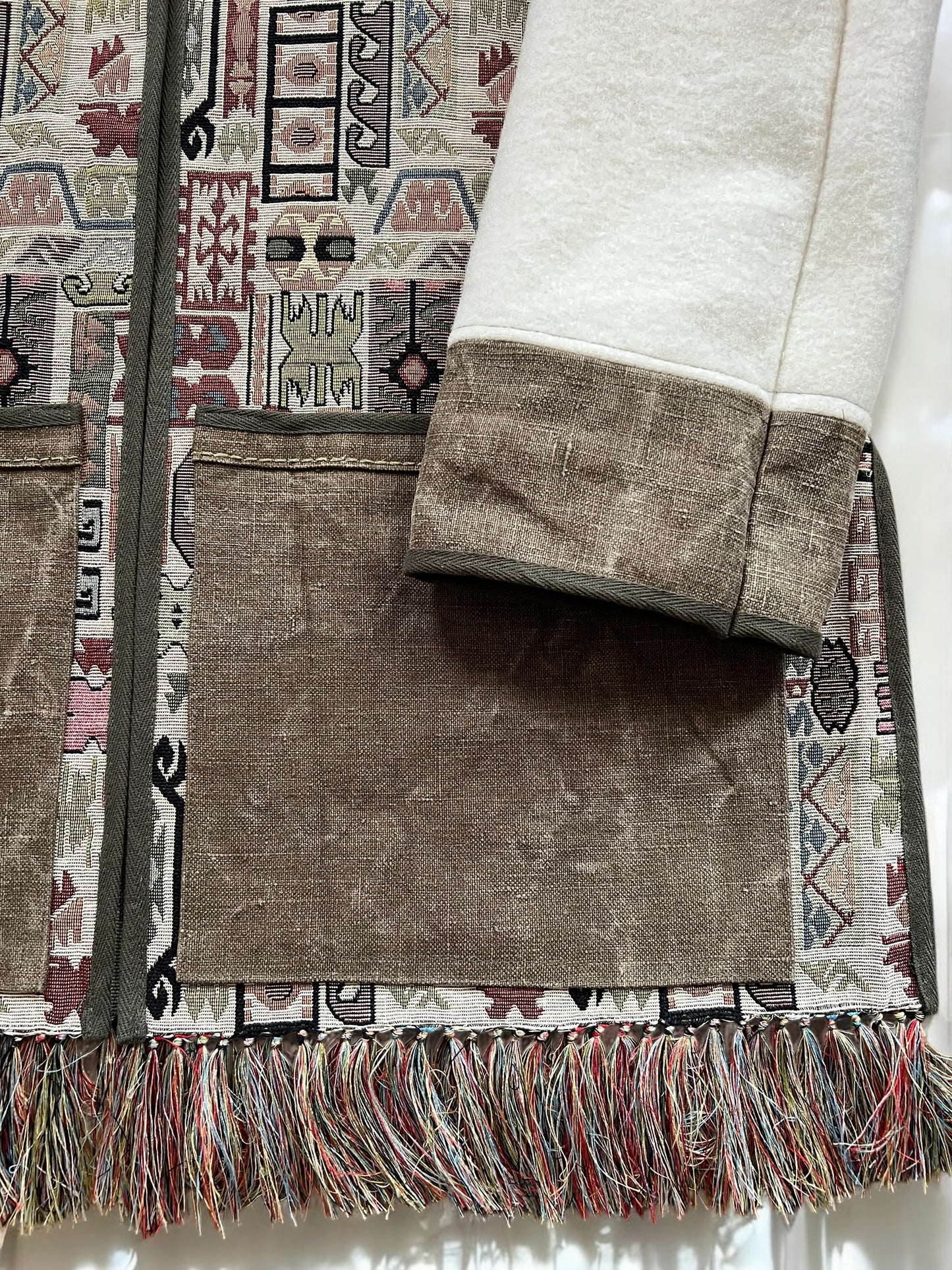 Fringed Vintage Tapestry and Blanket Jacket