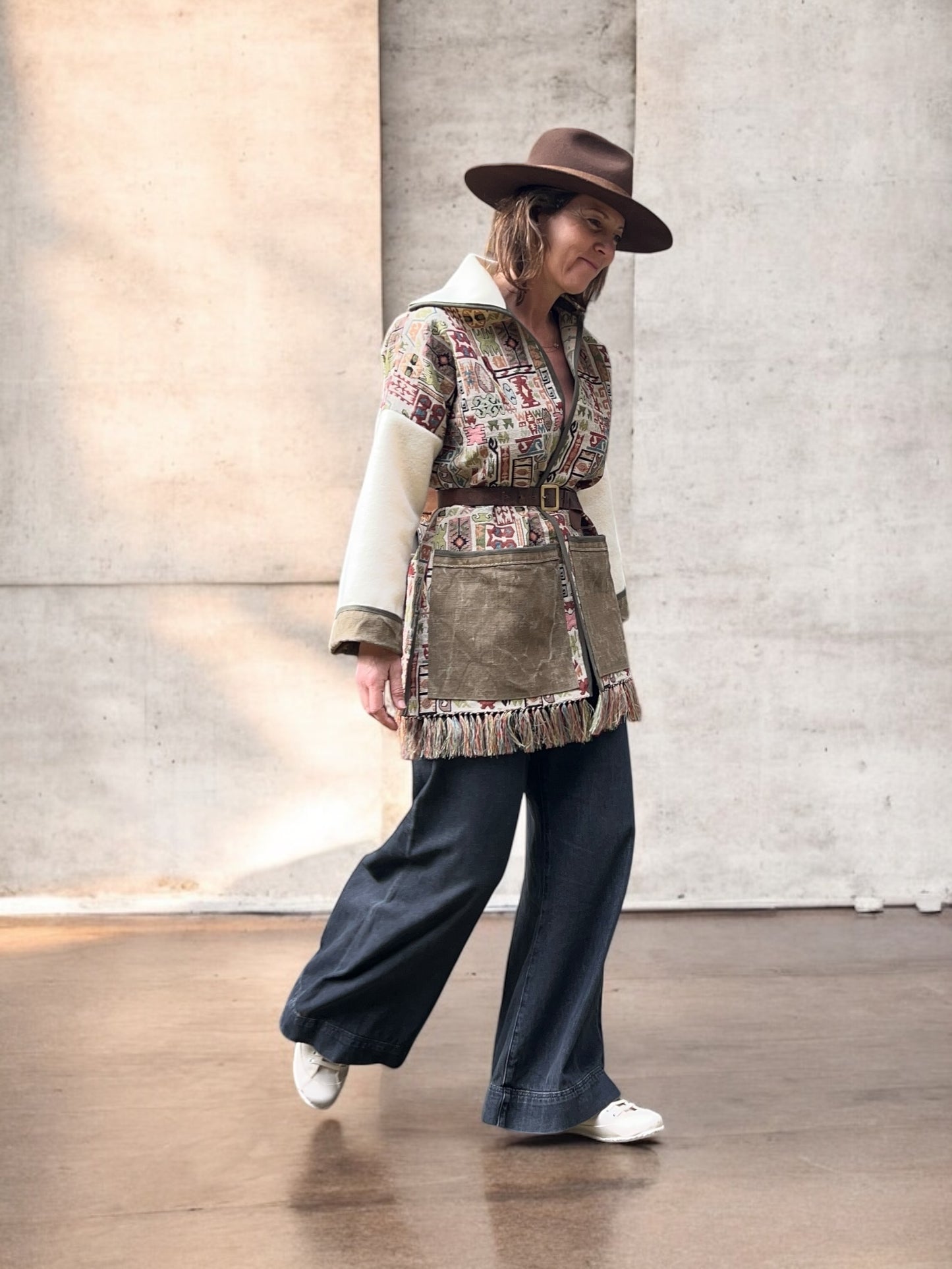 Fringed Vintage Tapestry and Blanket Jacket