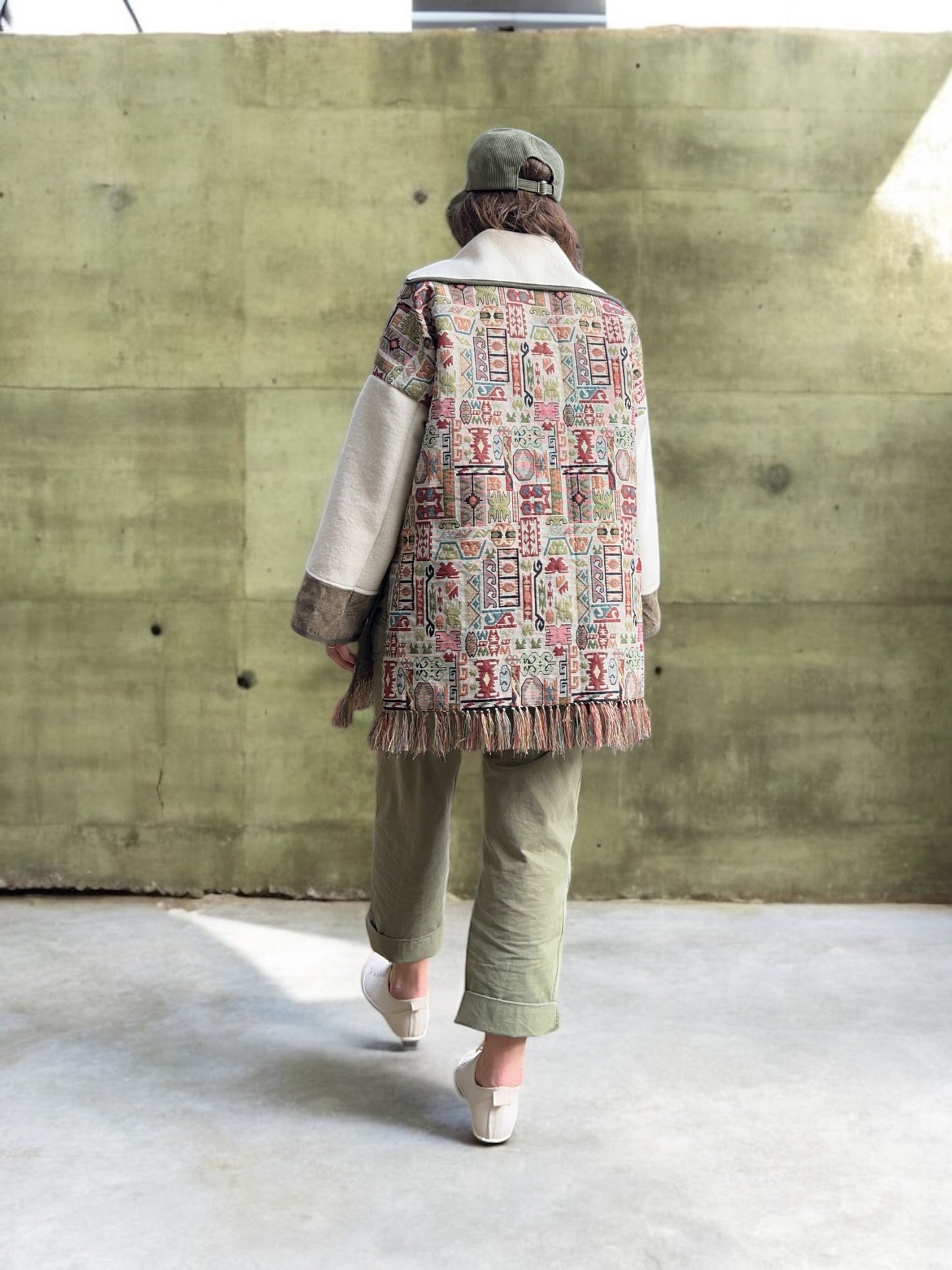 Fringed Vintage Tapestry and Blanket Jacket