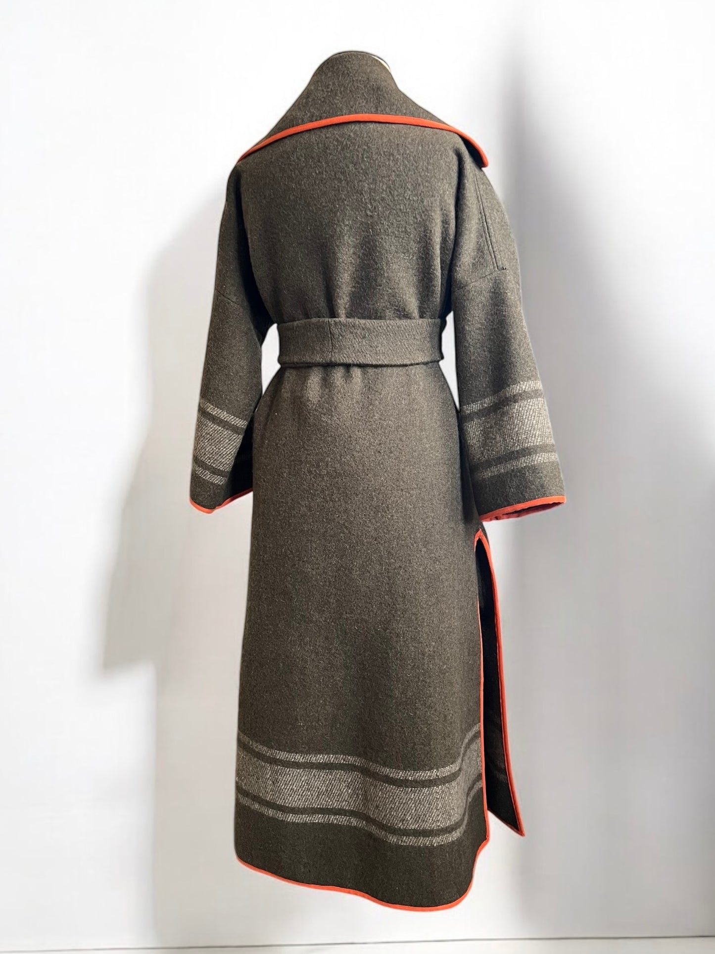Vintage Italian Army Blanket Duster Coat