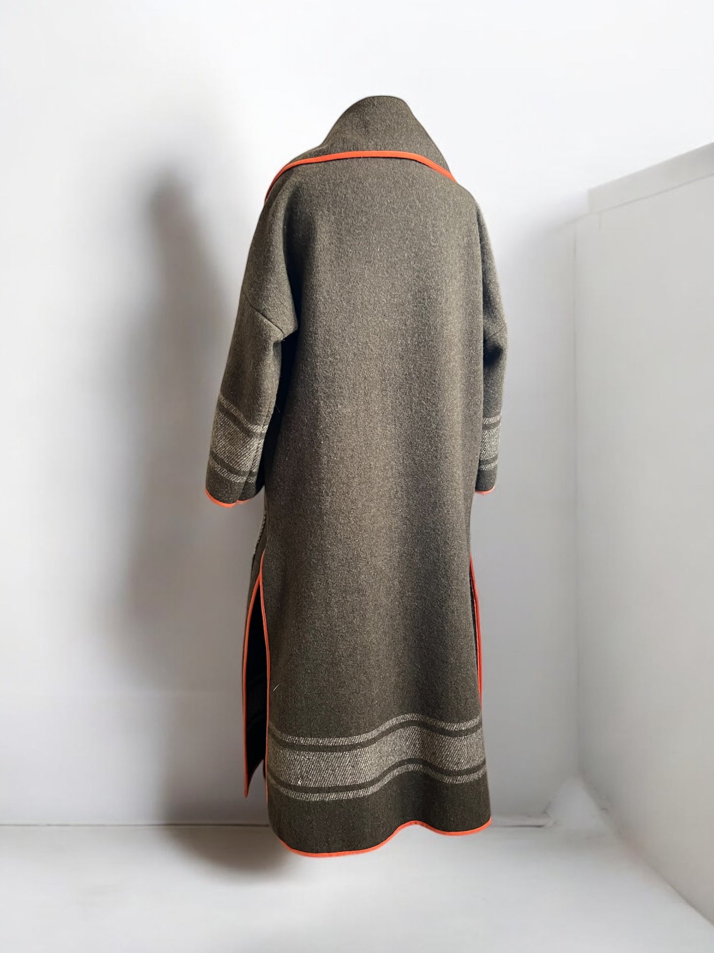 Vintage Italian Army Blanket Duster Coat