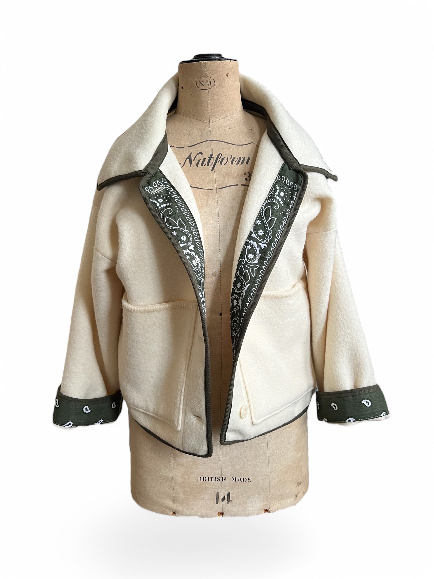Bandana Trim Vintage Witney Blanket Jacket SAMPLE