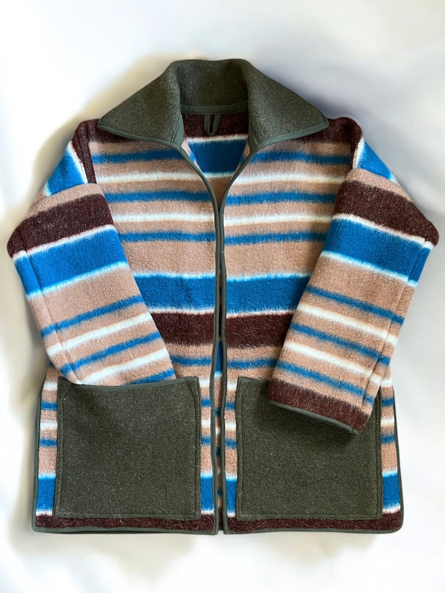 Vintage Polish Army Blanket Jacket