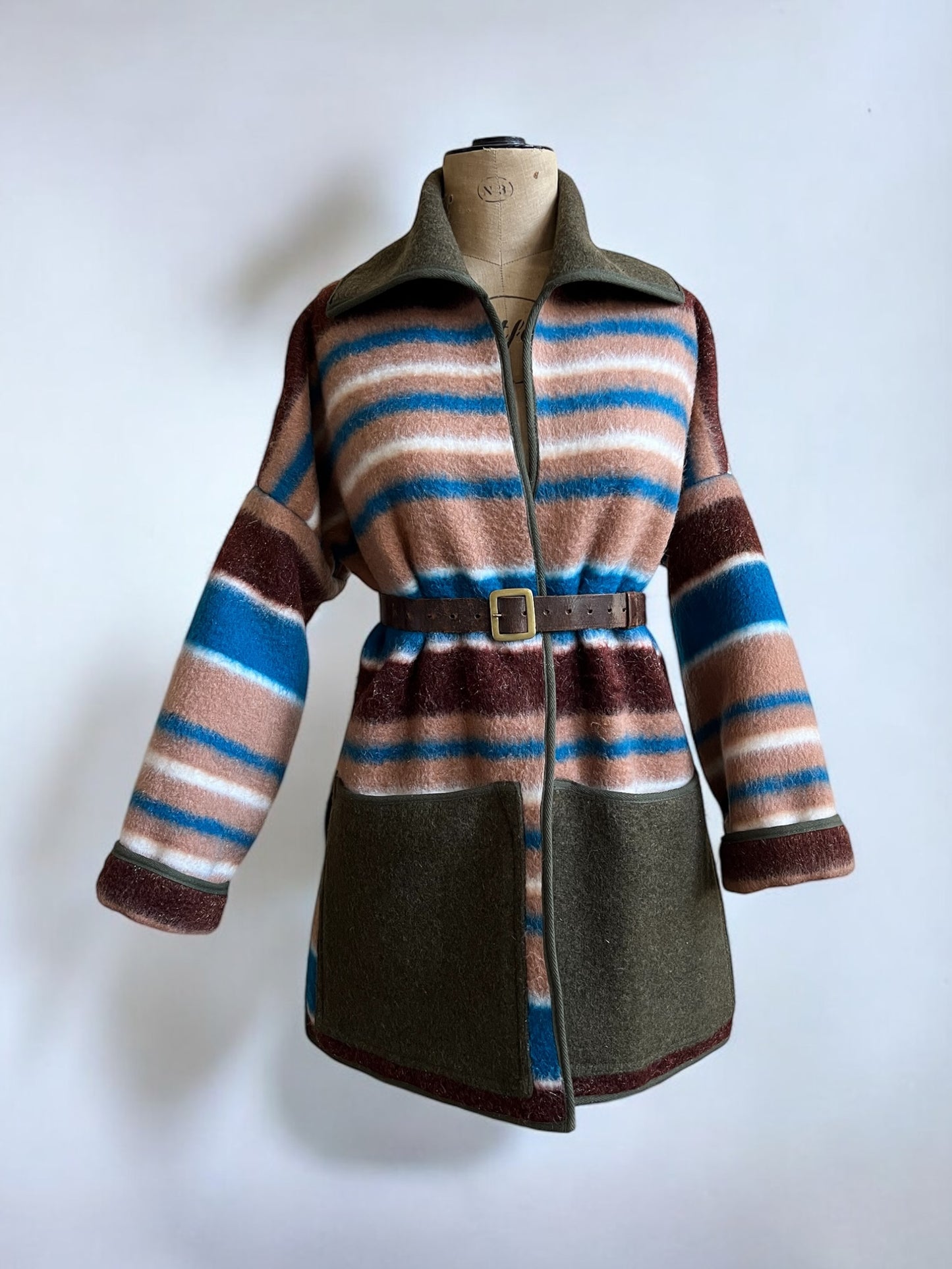 Vintage Polish Army Blanket Jacket