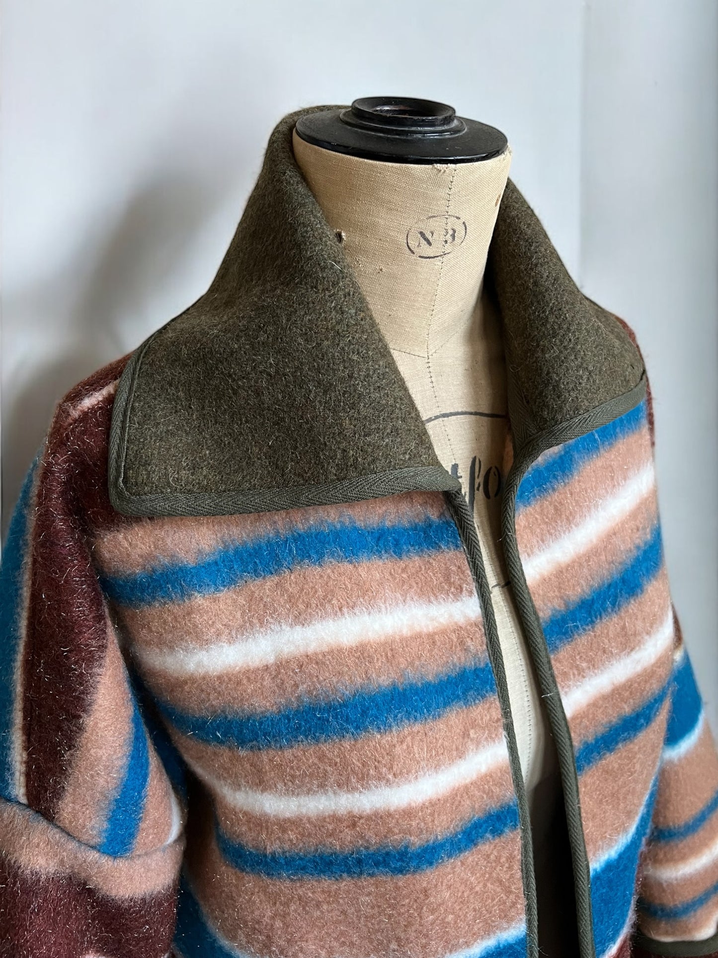 Vintage Polish Army Blanket Jacket