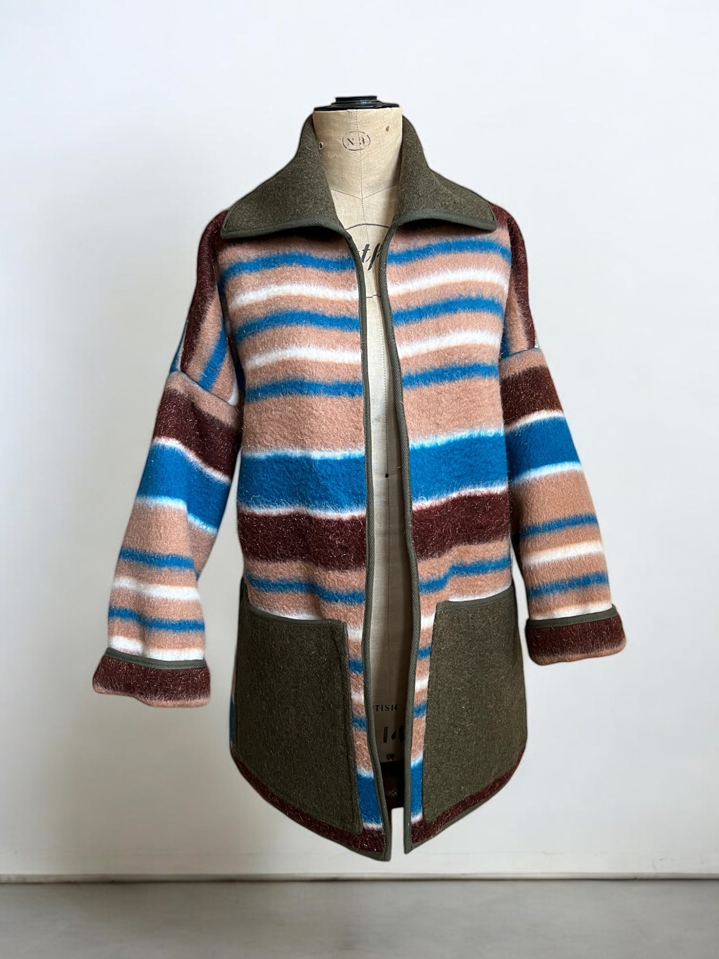 Vintage Polish Army Blanket Jacket