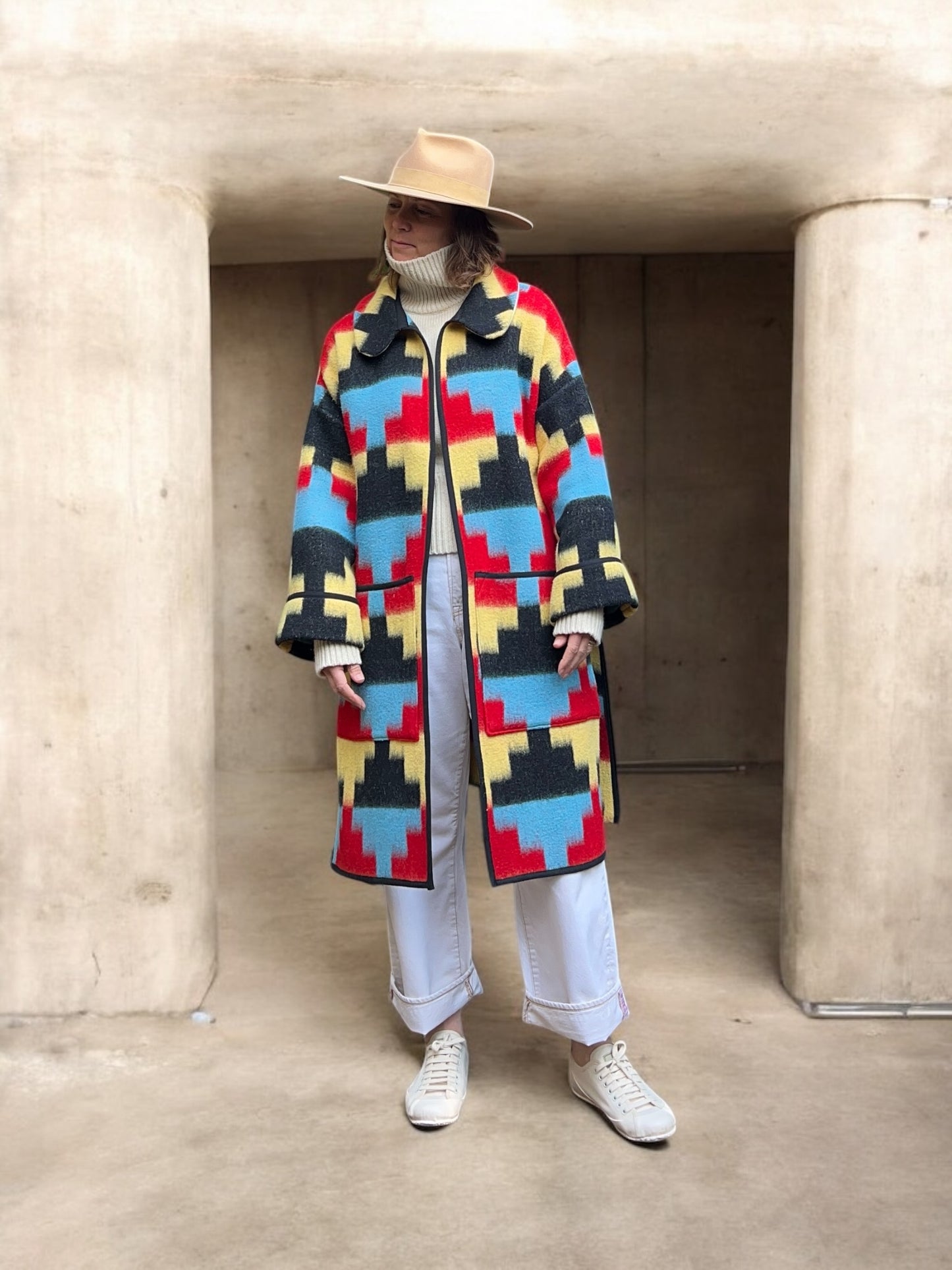 Navajo style Vintage Blanket Coat