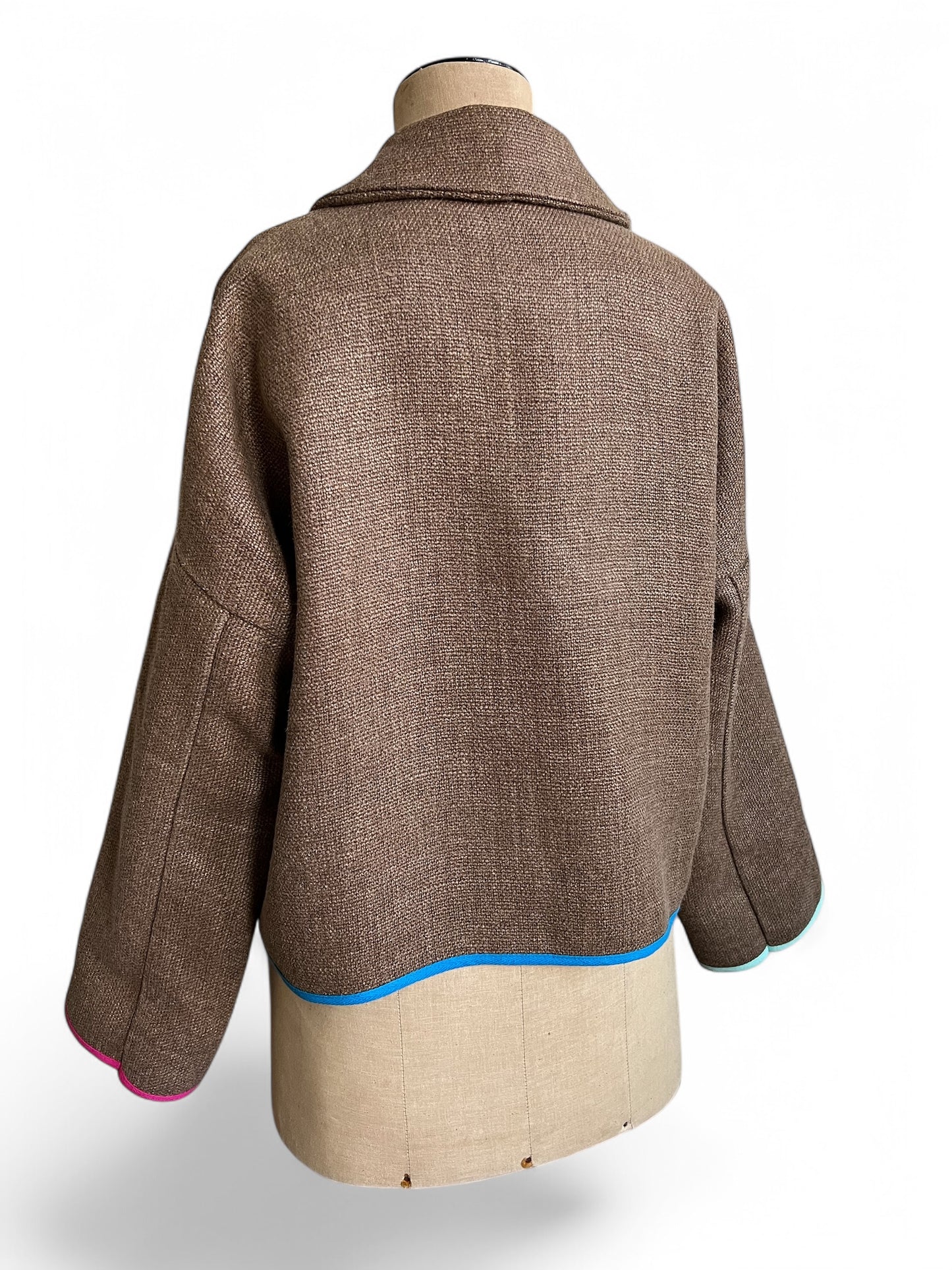 Heavyweight Linen Rainbow Trim Jacket