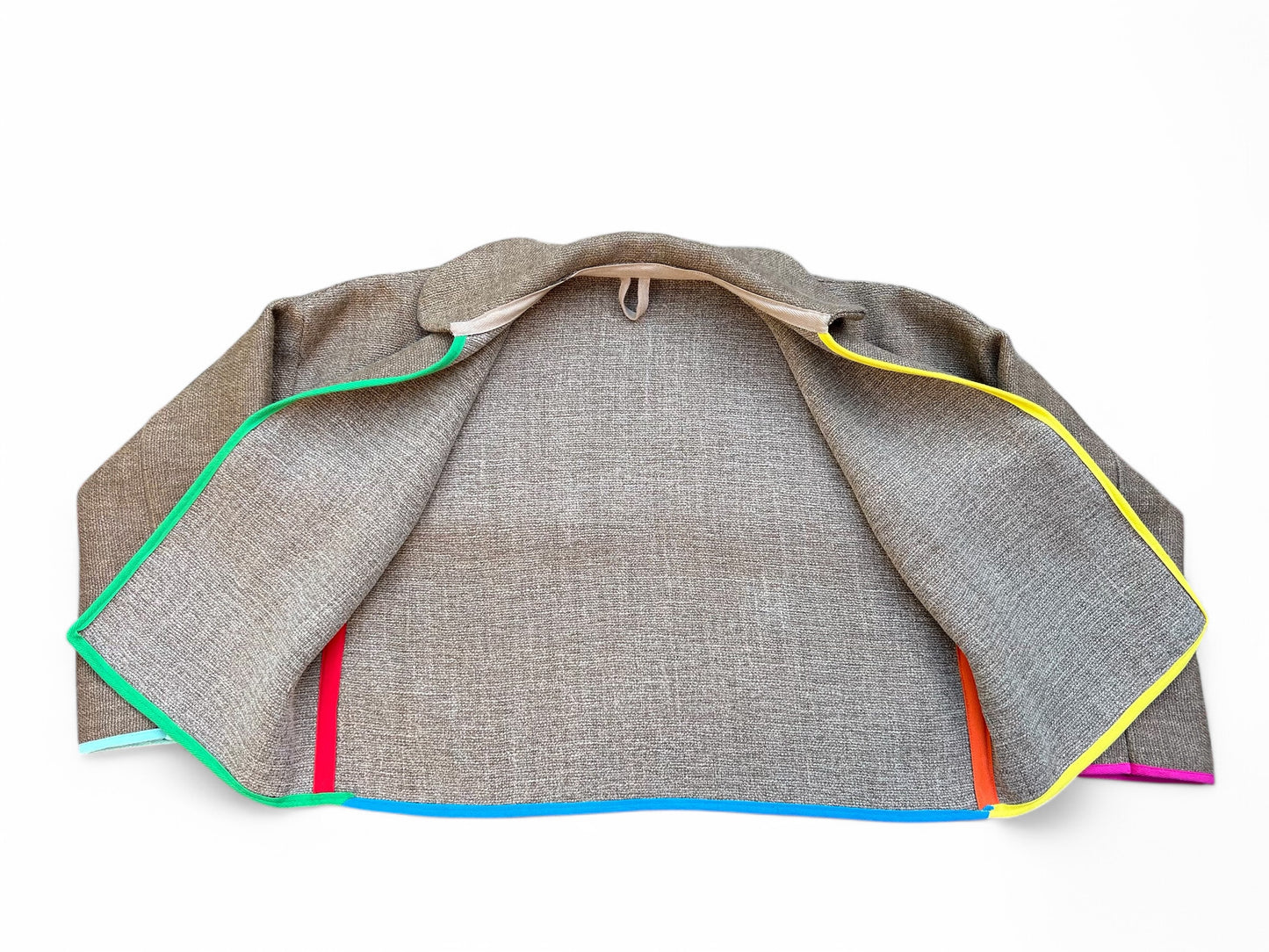 Heavyweight Linen Rainbow Trim Jacket