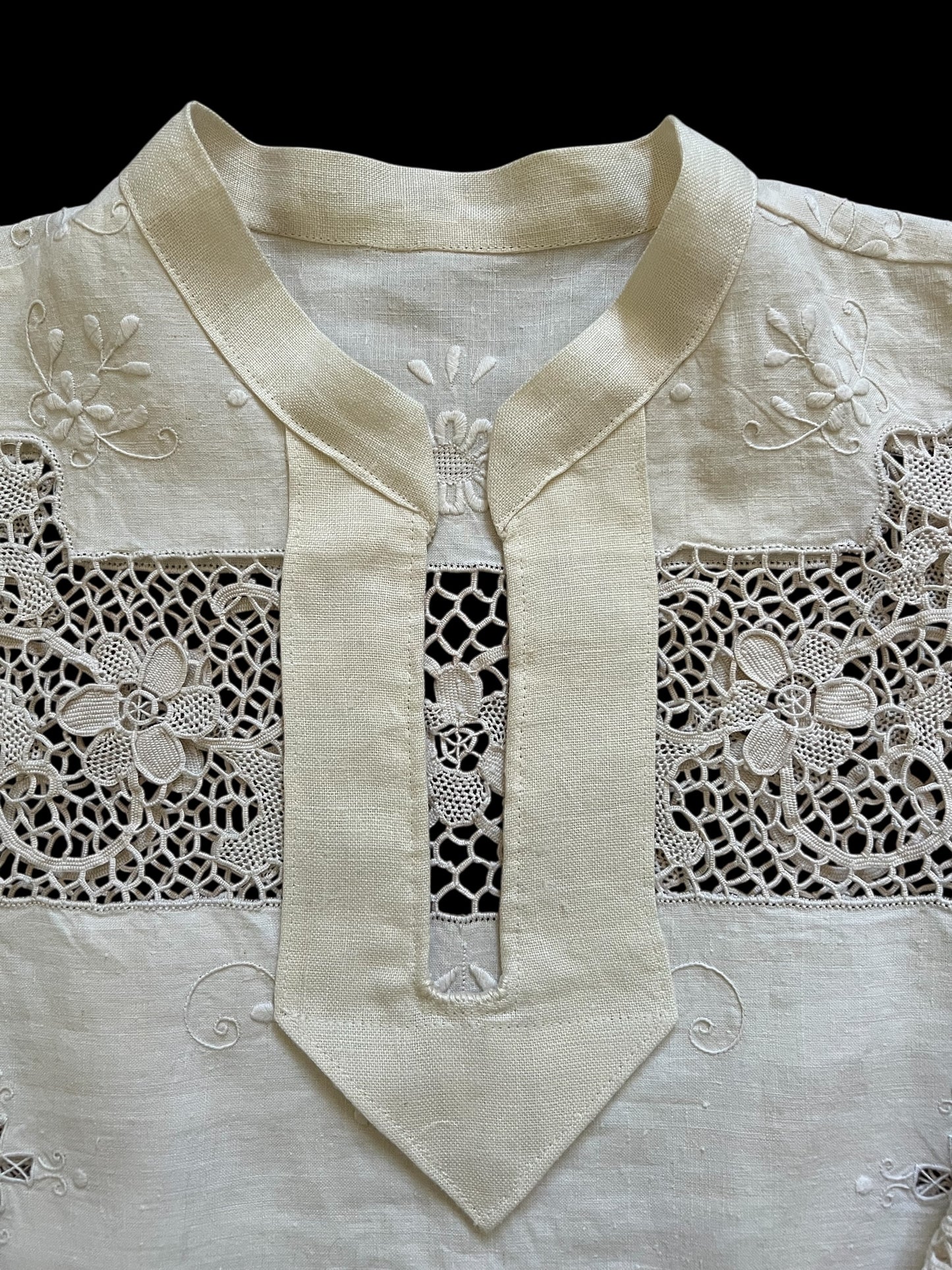 Vintage Linen Tablecloth Shirt