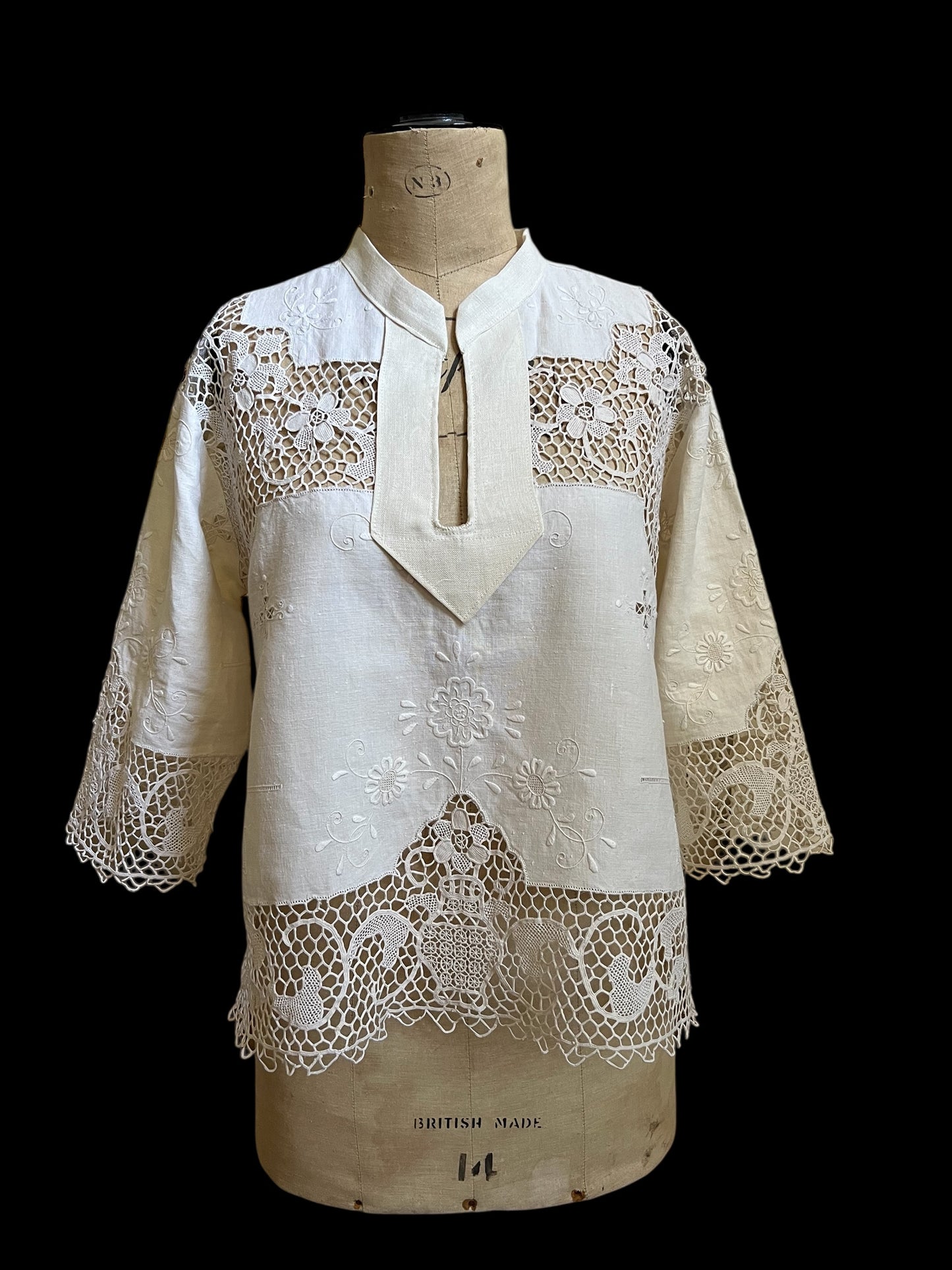 Vintage Linen Tablecloth Shirt