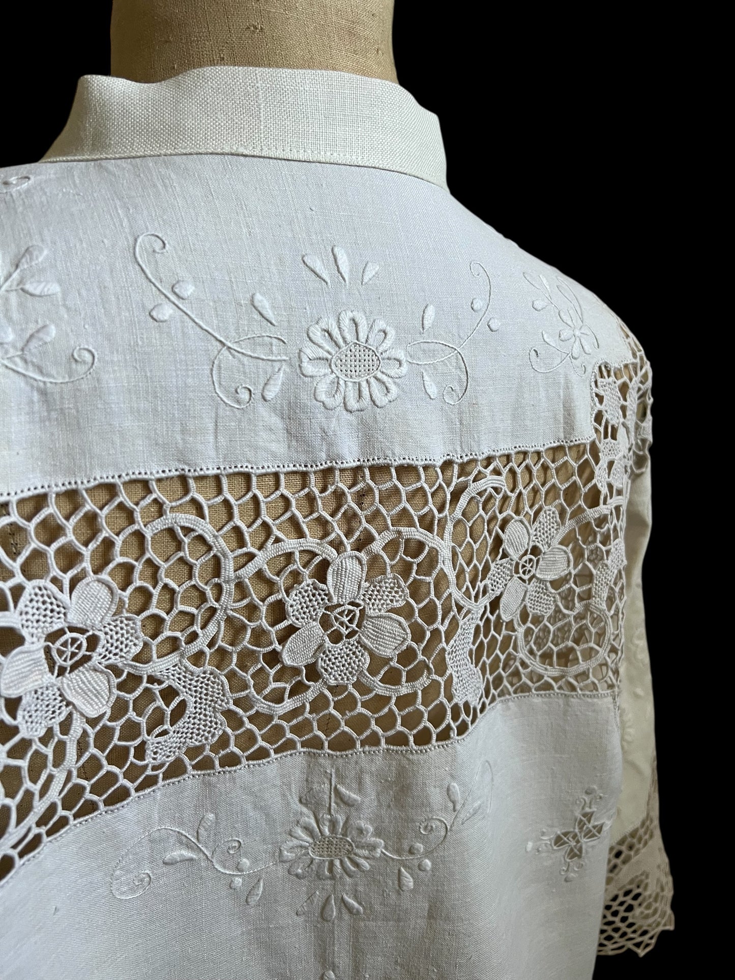 Vintage Linen Tablecloth Shirt