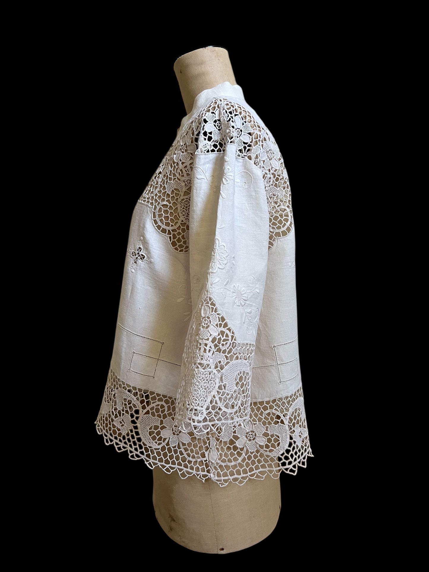 Vintage Linen Tablecloth Shirt