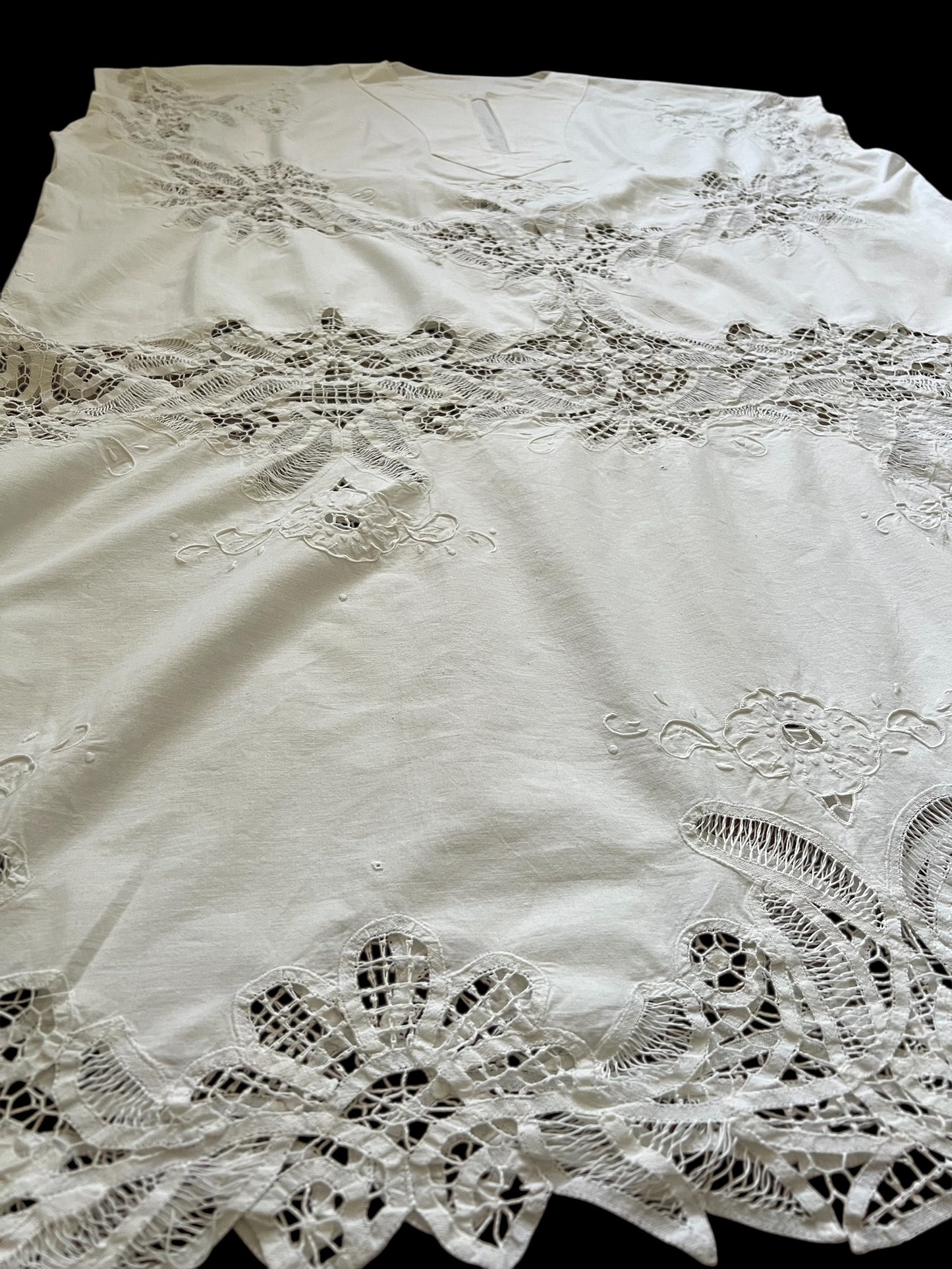Vintage Cotton Tablecloth Kaftan Dress