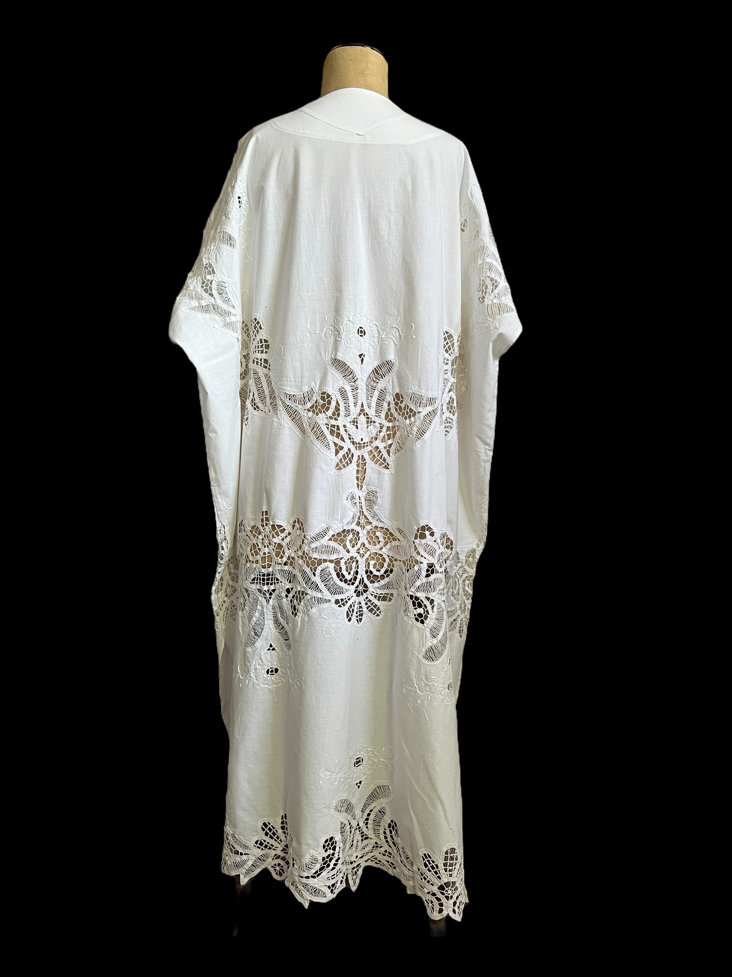 Vintage Cotton Tablecloth Kaftan Dress