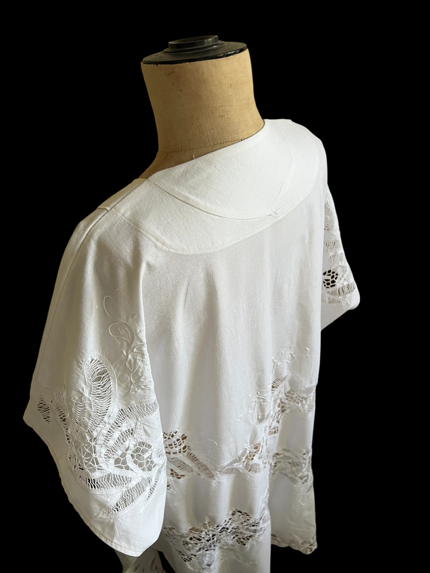Vintage Cotton Tablecloth Kaftan Dress