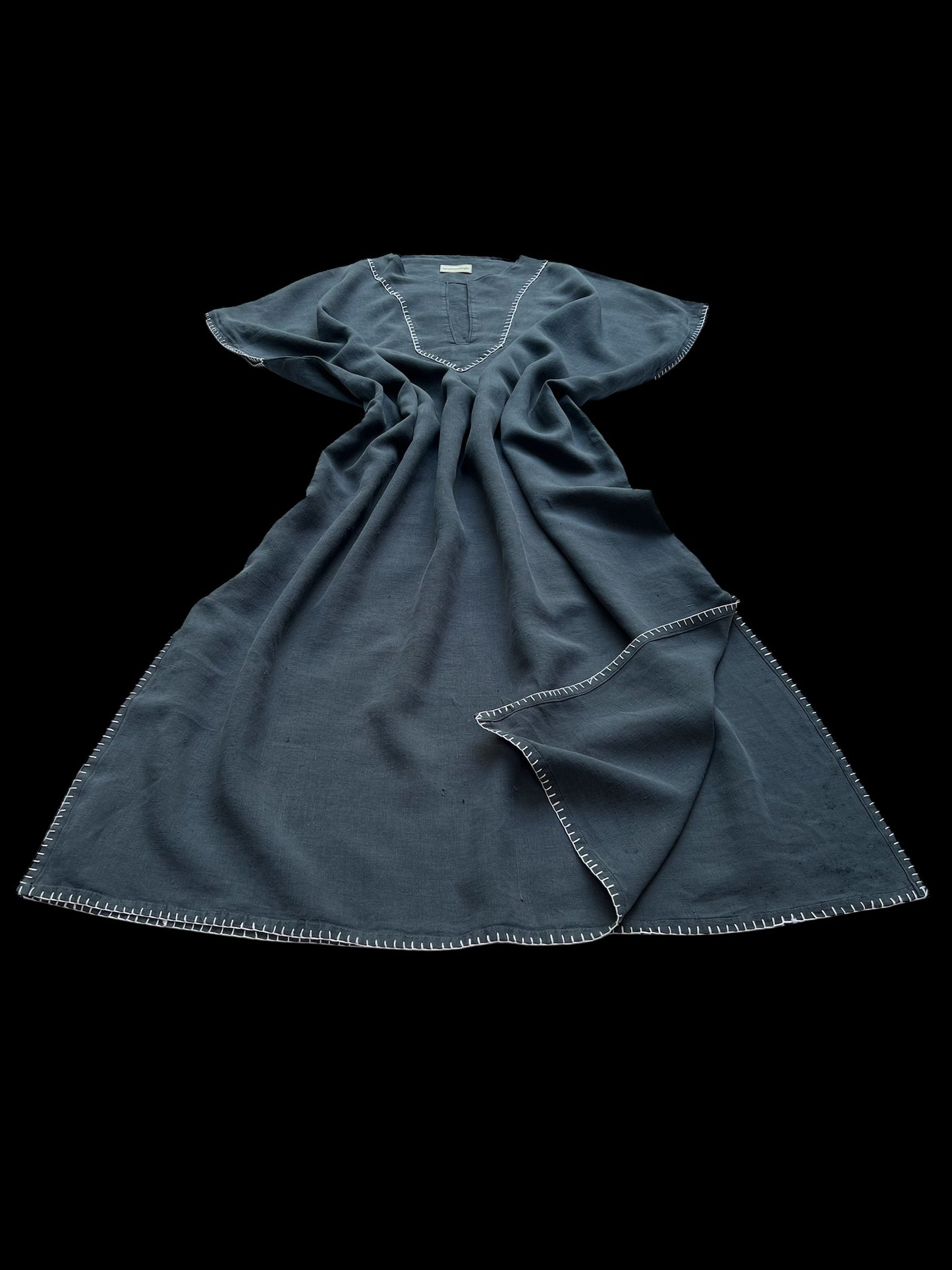 Vintage Over-dyed French Linen Kaftan Dress