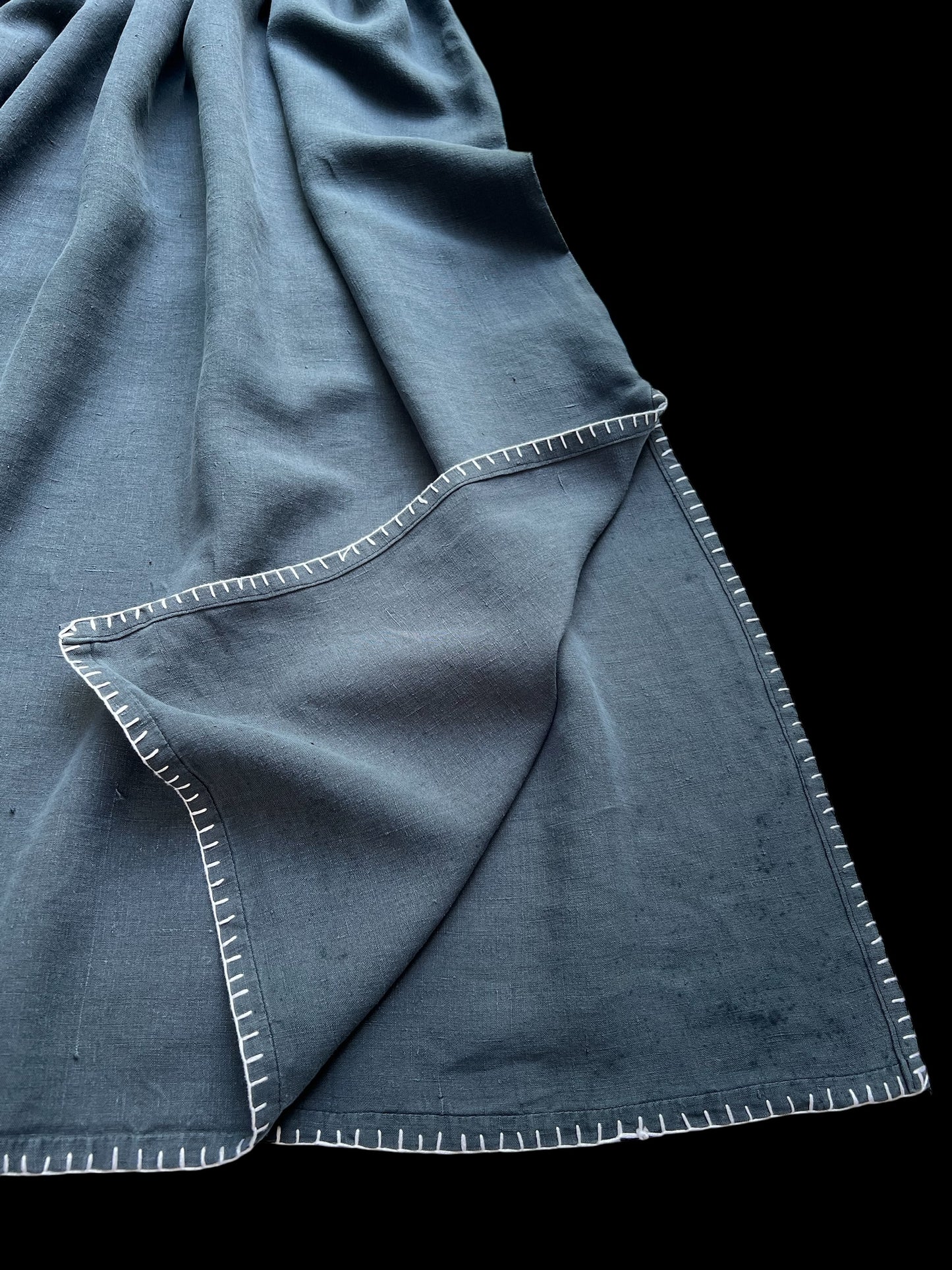 Vintage Over-dyed French Linen Kaftan Dress