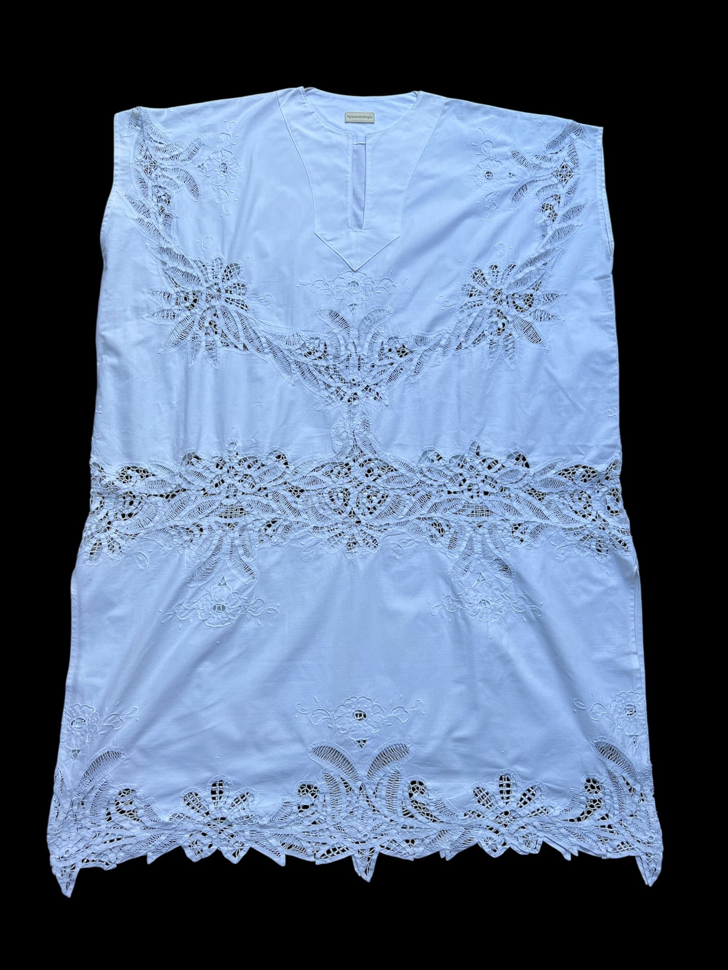 Vintage Cotton Tablecloth Kaftan Dress