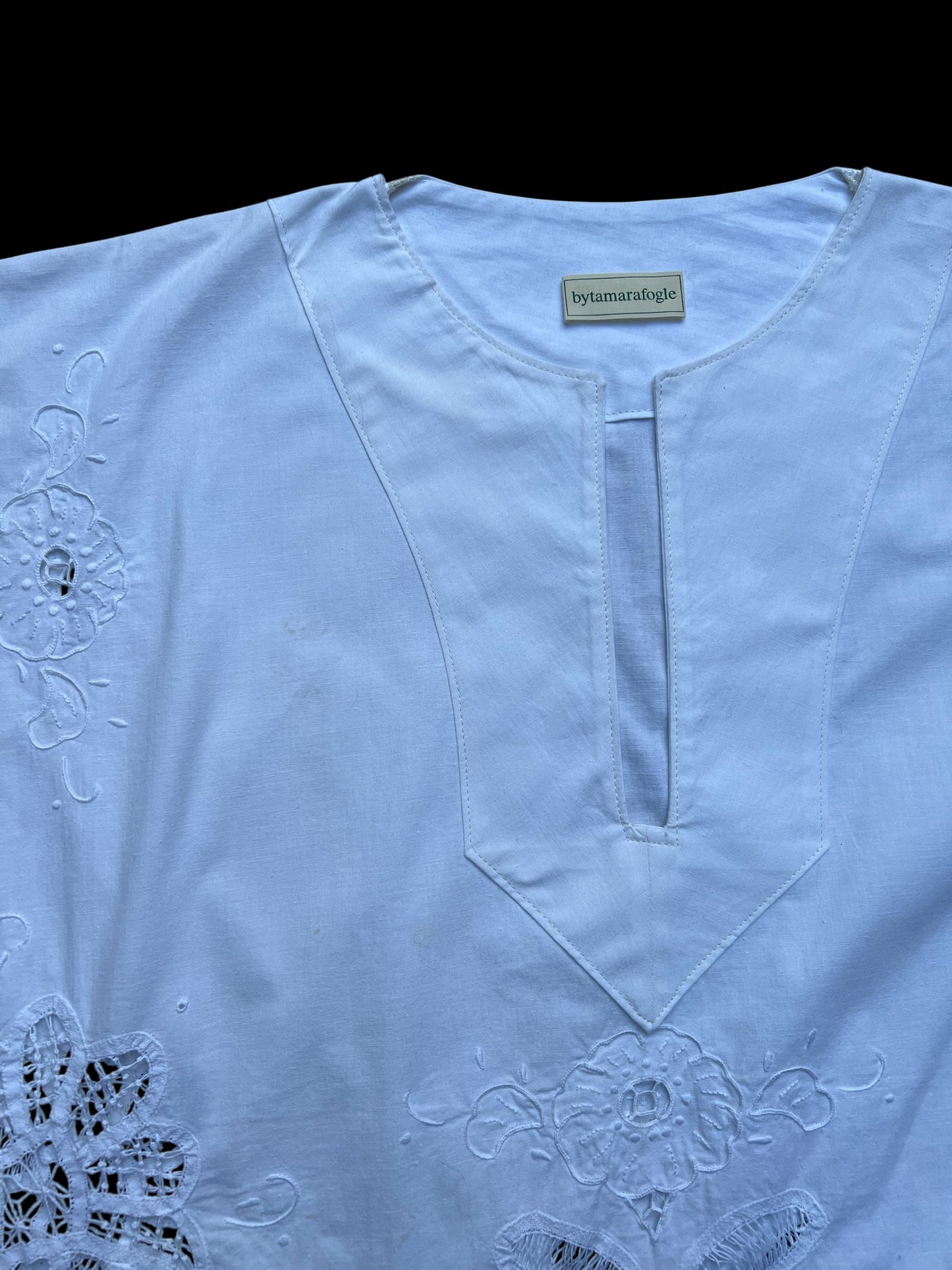 Vintage Cotton Tablecloth Kaftan Dress
