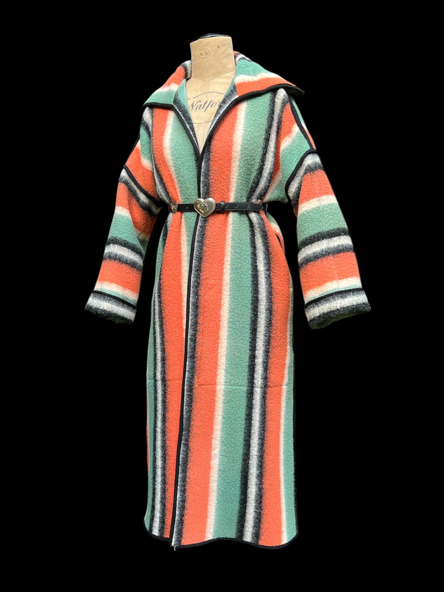 Vintage Sunset Blanket Reversible Duster Coat