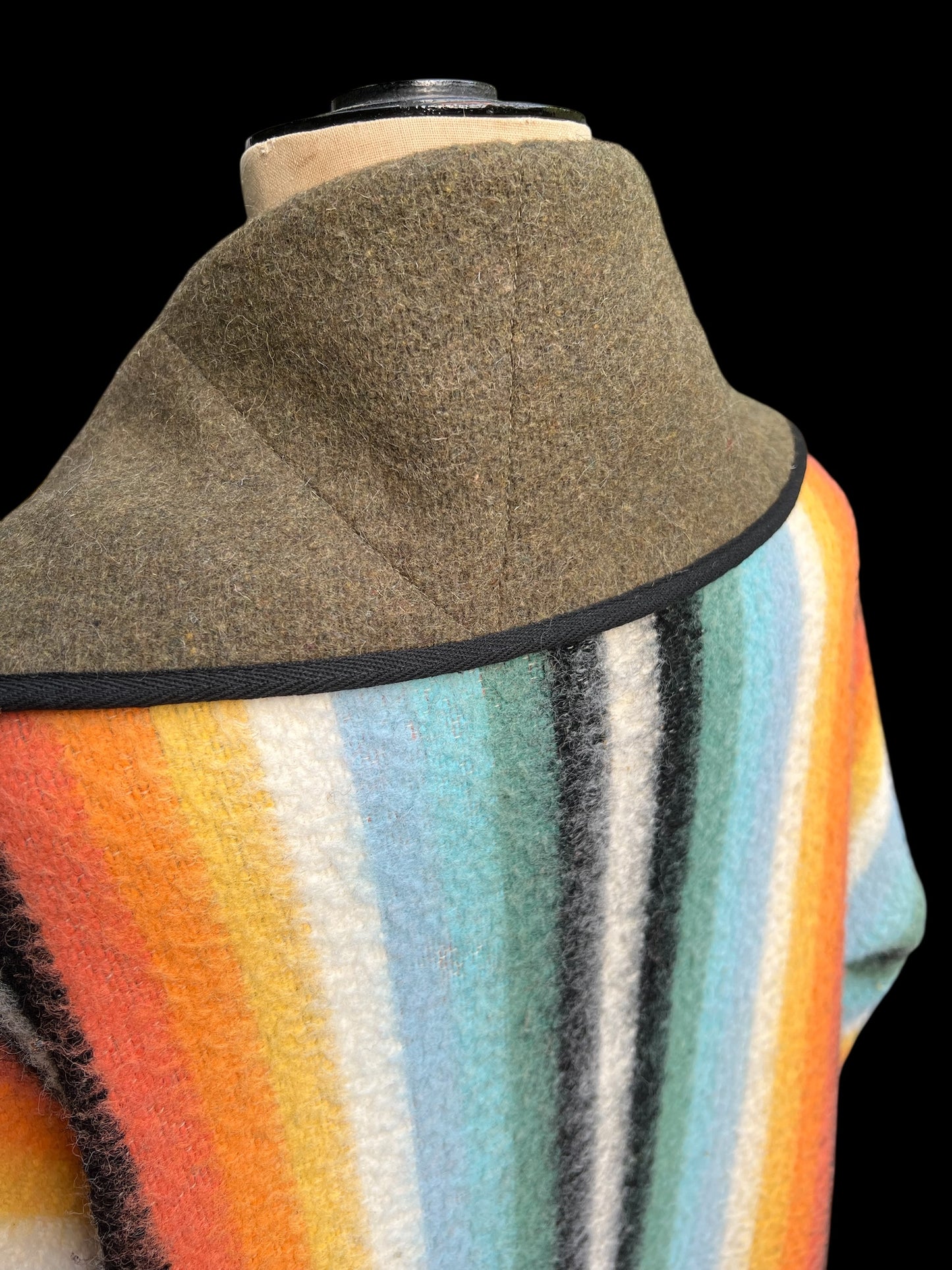 Vintage Sunset Blanket Reversible Duster Coat