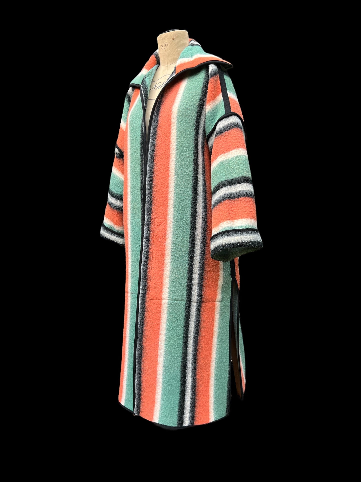 Vintage Sunset Blanket Reversible Duster Coat