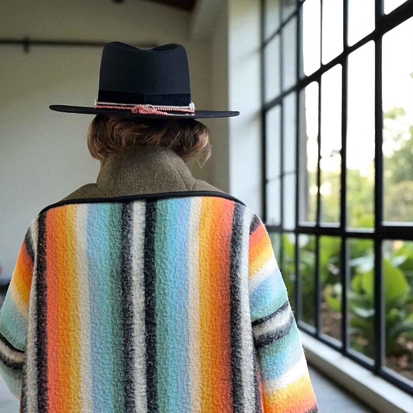 Vintage Sunset Blanket Reversible Duster Coat