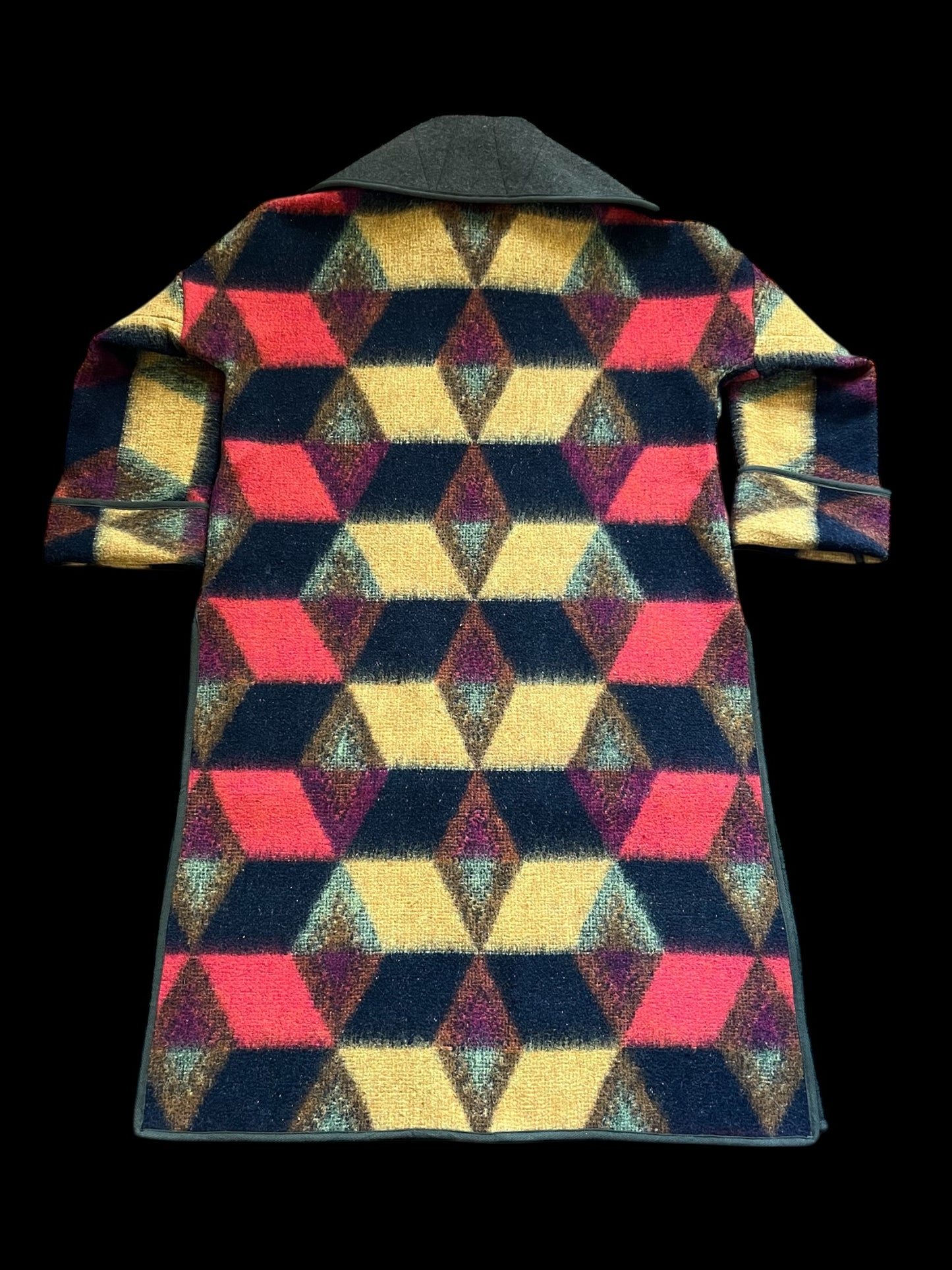 Vintage Autumn Blanket Duster Coat