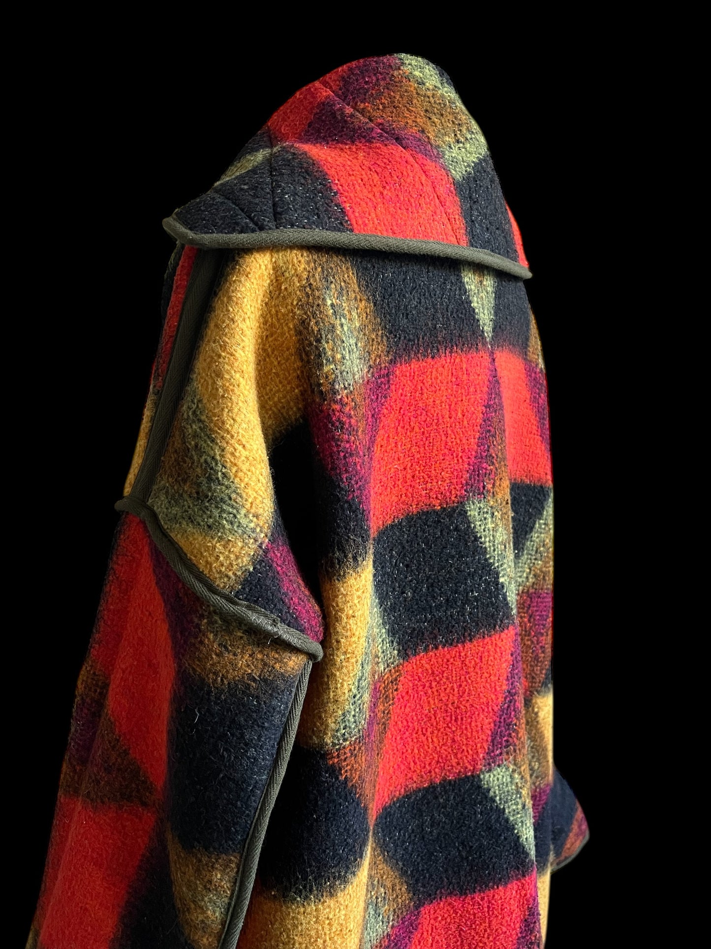 Vintage Autumn Blanket Duster Coat