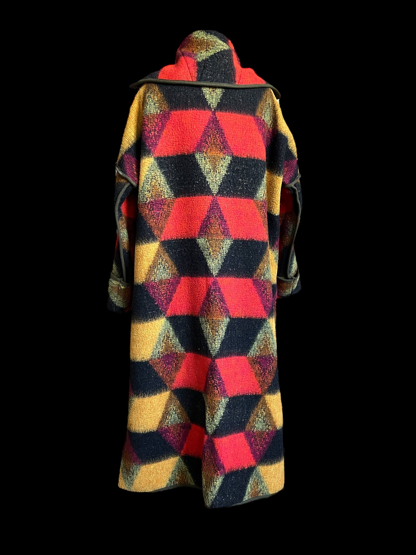 Vintage Autumn Blanket Duster Coat