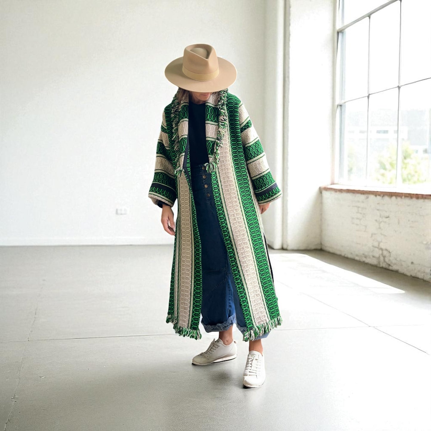 Vintage Portugese Wool Blanket Coat SAMPLE