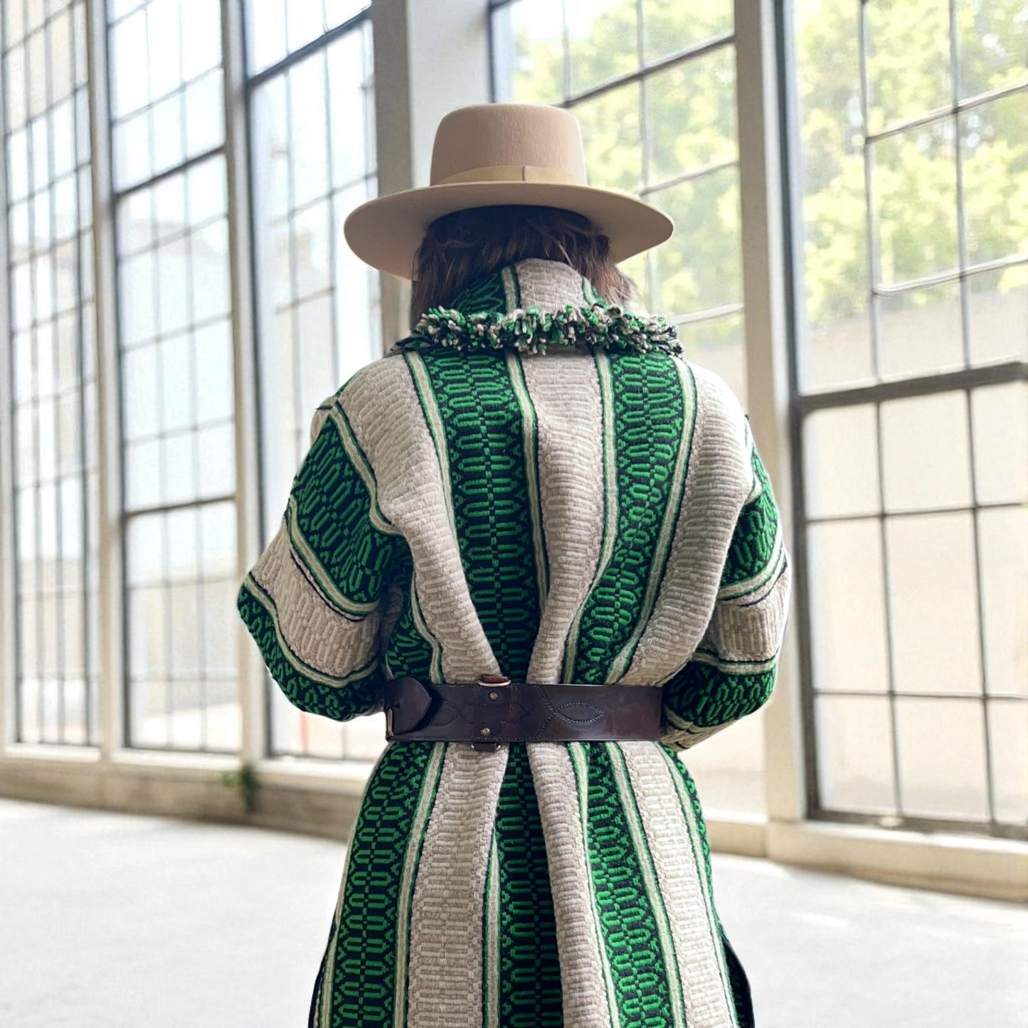 Vintage Portugese Wool Blanket Coat SAMPLE