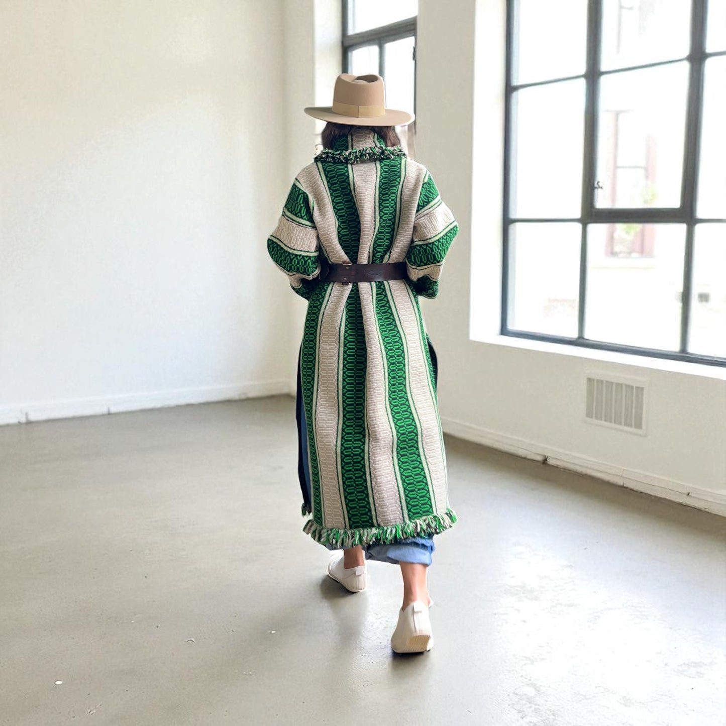 Vintage Portugese Wool Blanket Coat SAMPLE