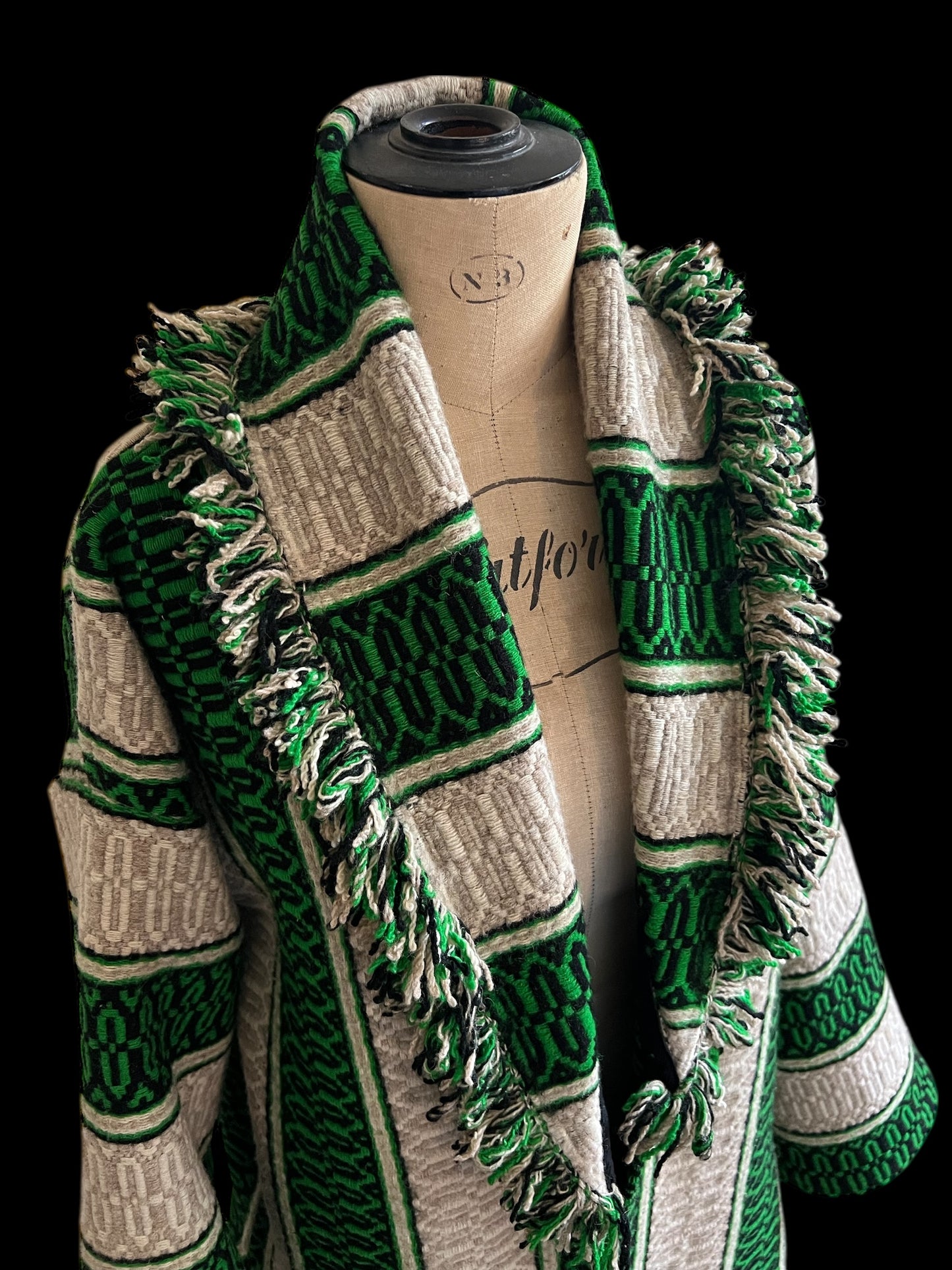 Vintage Portugese Wool Blanket Coat SAMPLE