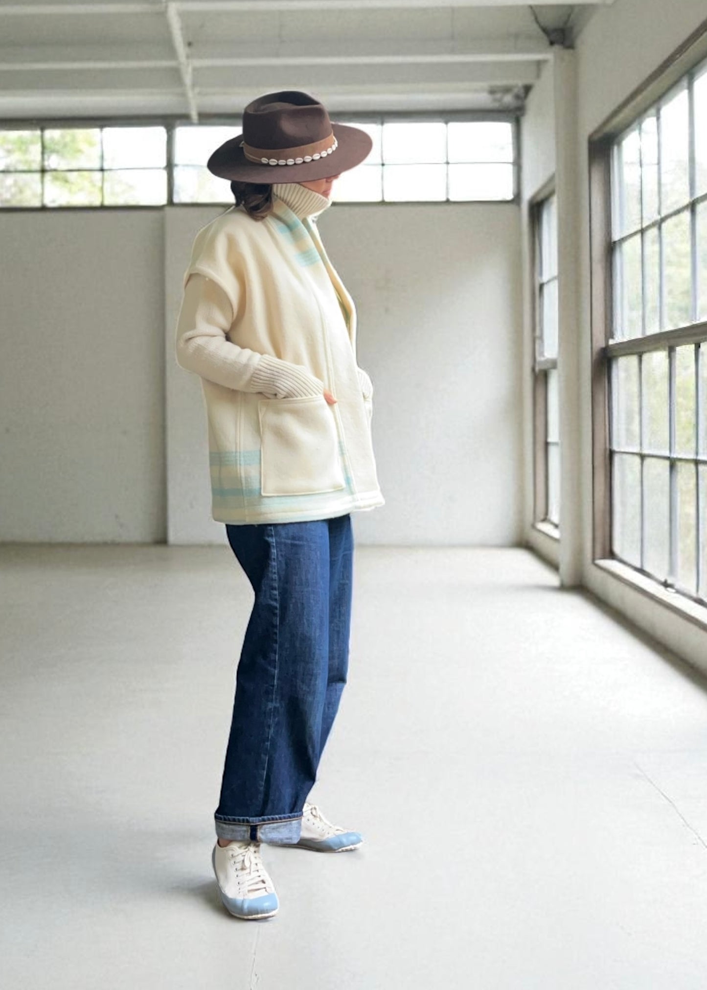 Vintage Wool Witney Blanket Sleeveless Jacket