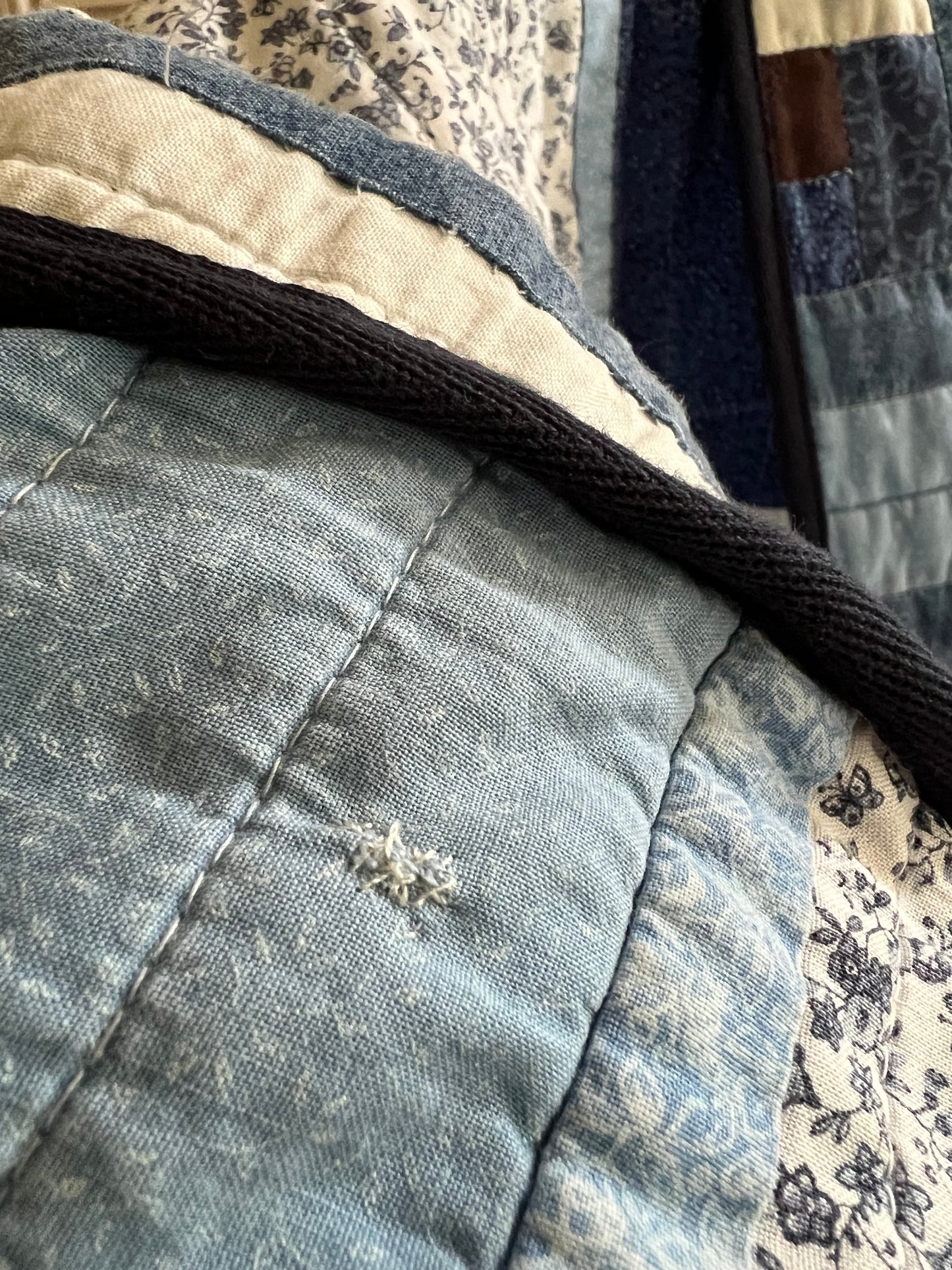 Short Log Cabin Reversible Quilt Coat
