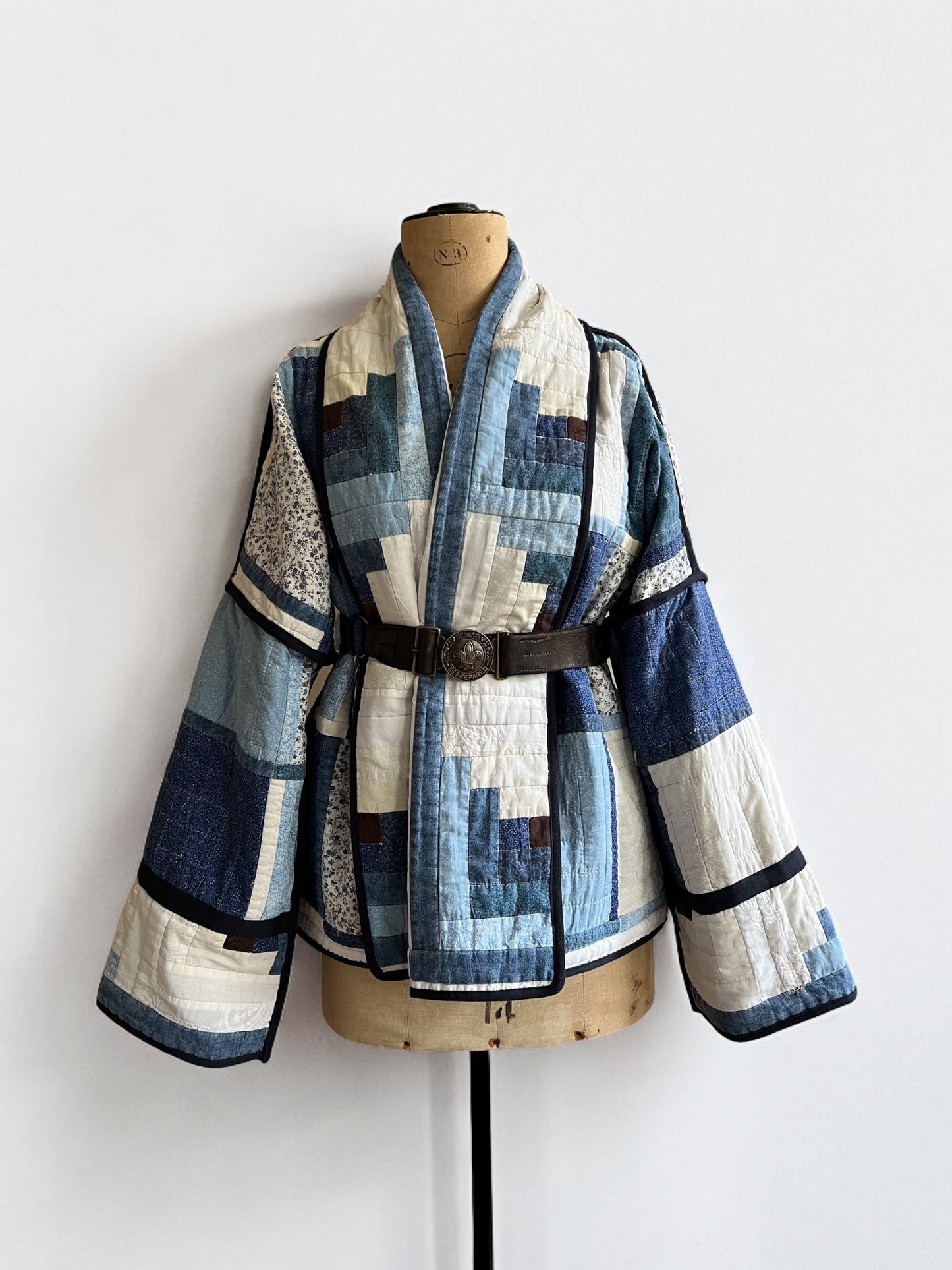 Short Log Cabin Reversible Quilt Coat
