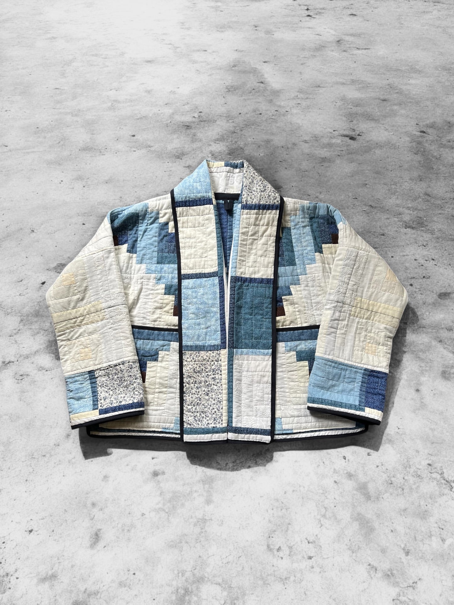 Short Log Cabin Reversible Quilt Coat