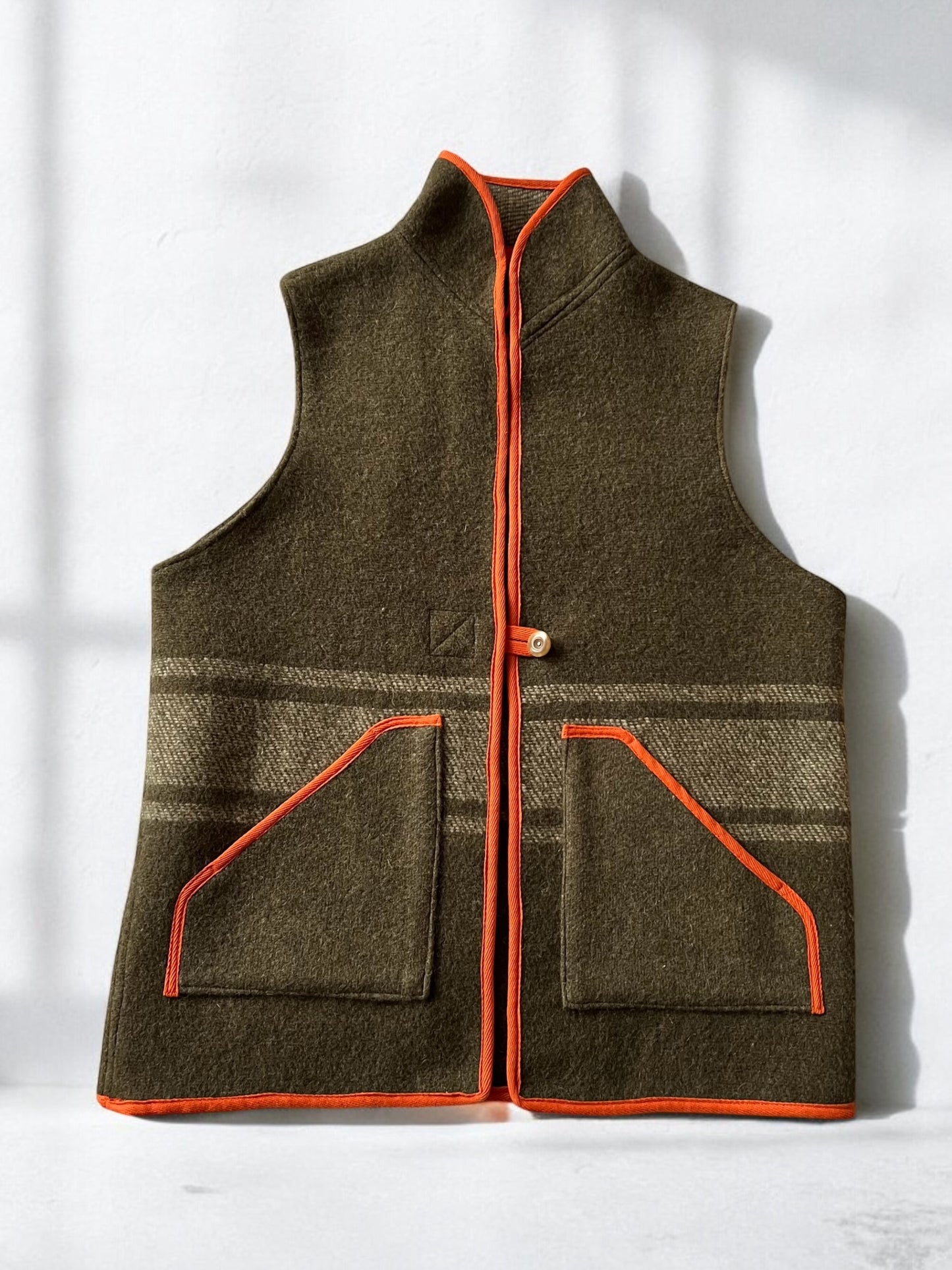 Vintage Italian Army Blanket Gilet