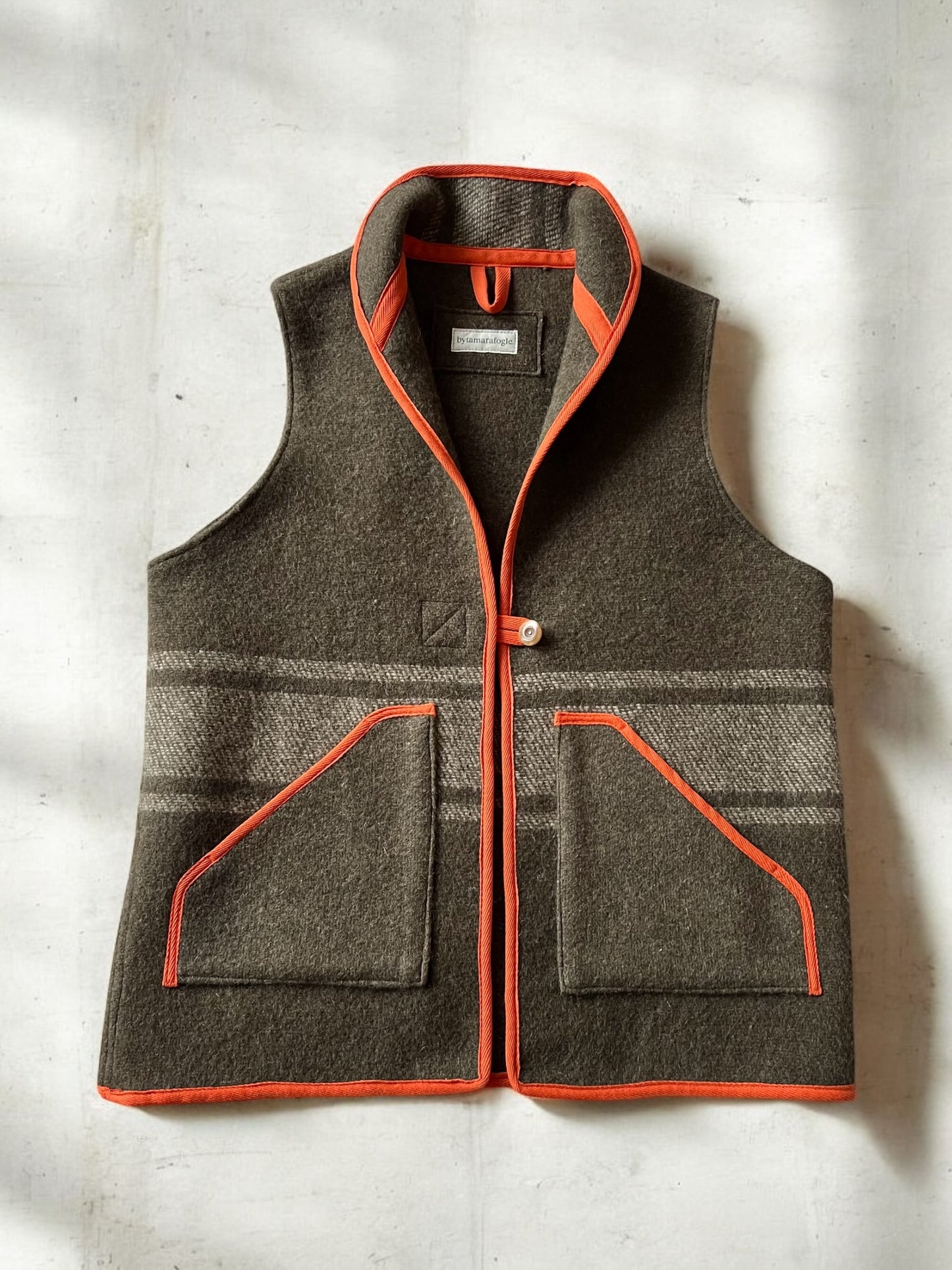 Vintage Italian Army Blanket Gilet