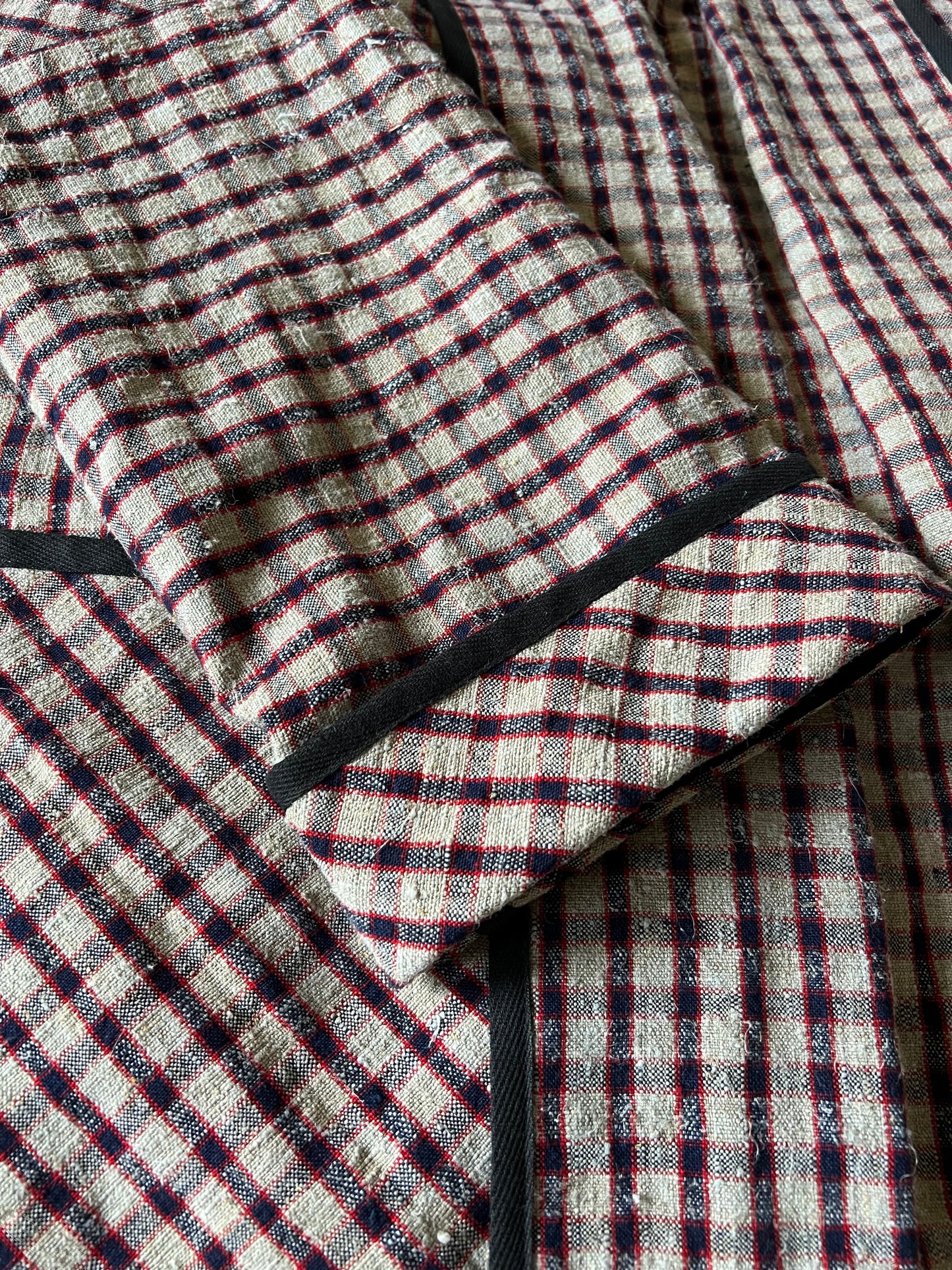 Belgian Flax/cotton Checked Coat