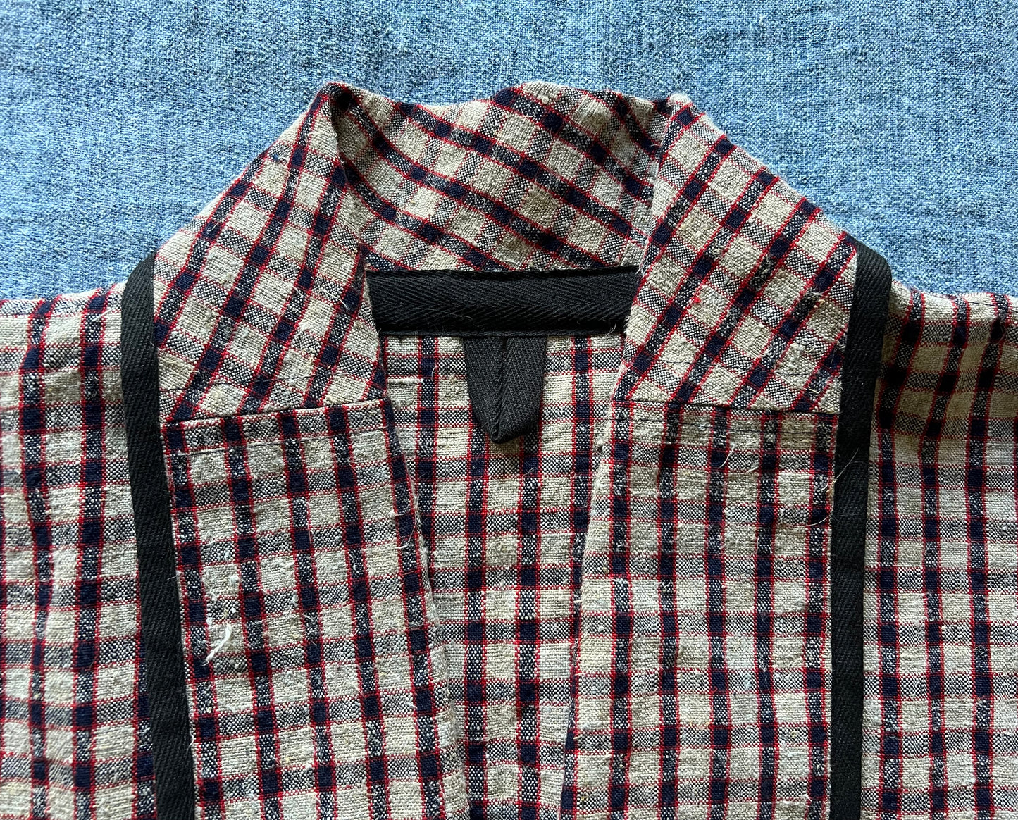 Belgian Flax/cotton Checked Coat